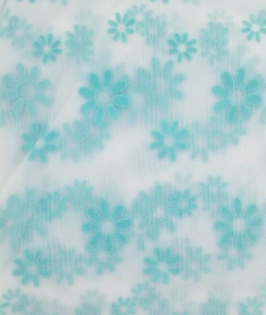 2 pc BL Home Turquoise Daisy Window Panels (1 Pair) 100″ x 84″ NIP