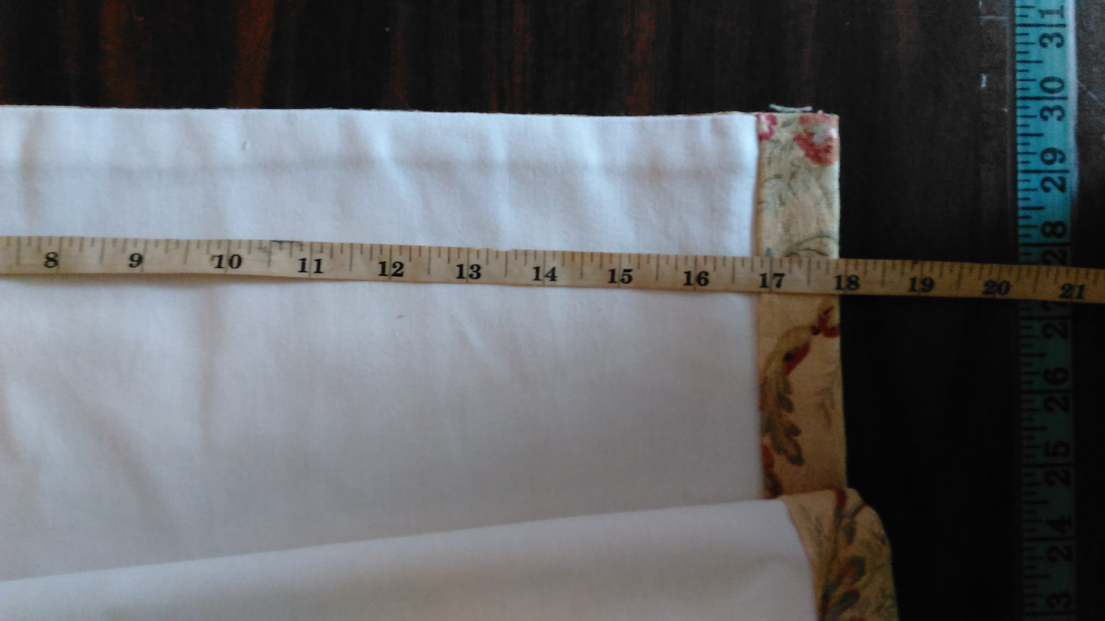 WAVERLY “TEA ROSE” CUSTOM LINED VALANCES- 3 AVAILABLE – COTTON BROCADE FINISH