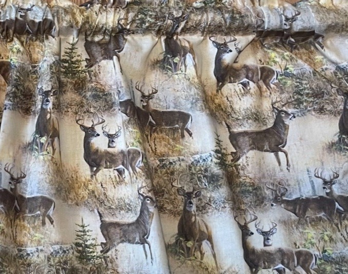 Wild Deer Valance Rustic Home Decor 42″W x 14″L Gift