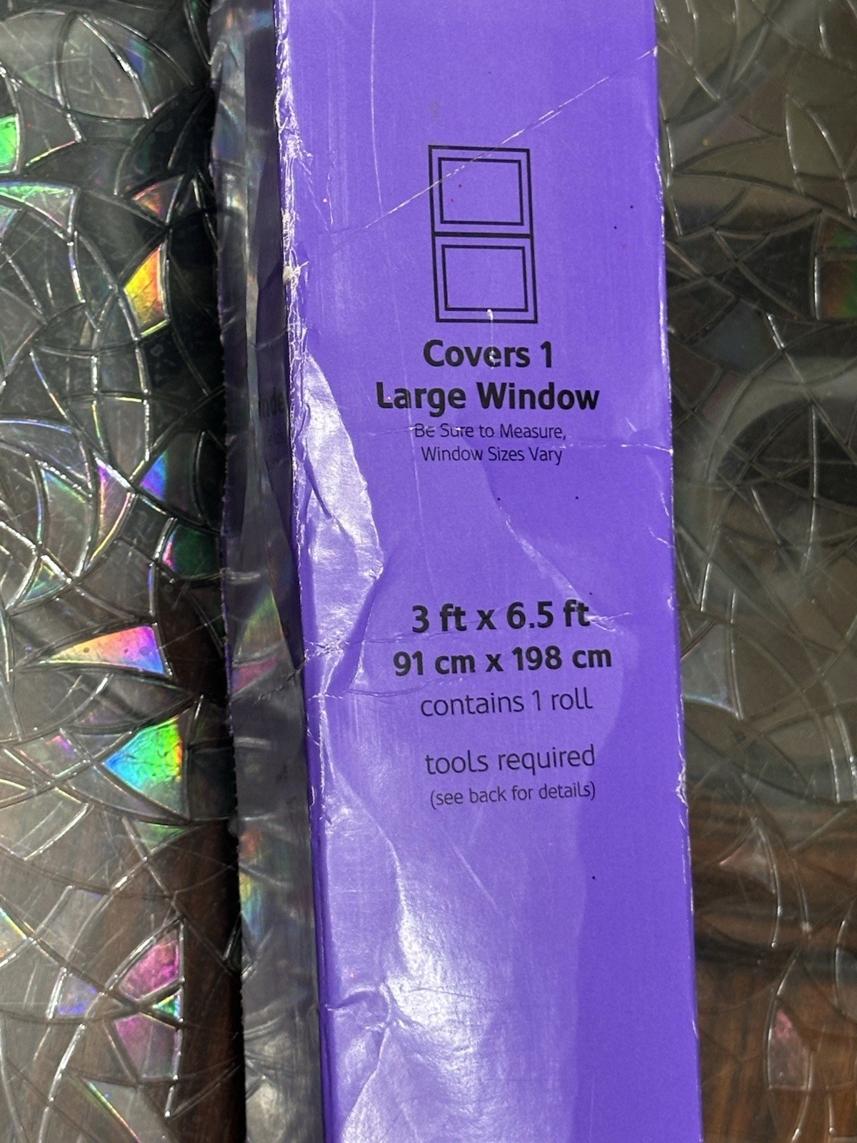 Gila Black Privacy Window Film Peel Static Cling Residential DIY 3ft x 6.5ft