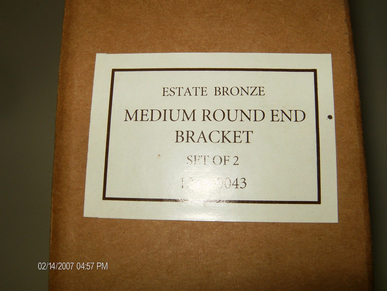 4 Restoration hardware estate bronze medium drapery Curtain Rod End Brackets