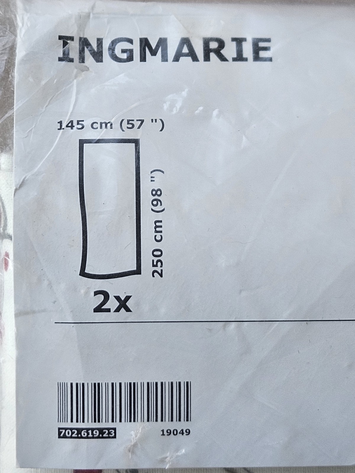 NEW IKEA INGMARIE Floral 4pc 57″ x 98″ Drapery Panels With Tieback Set Of 4