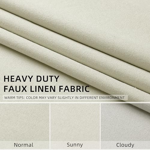 100% Blackout Iovry Solid Curtains 96 Inches 52″W x 96″L (Pack of 2) Ivory