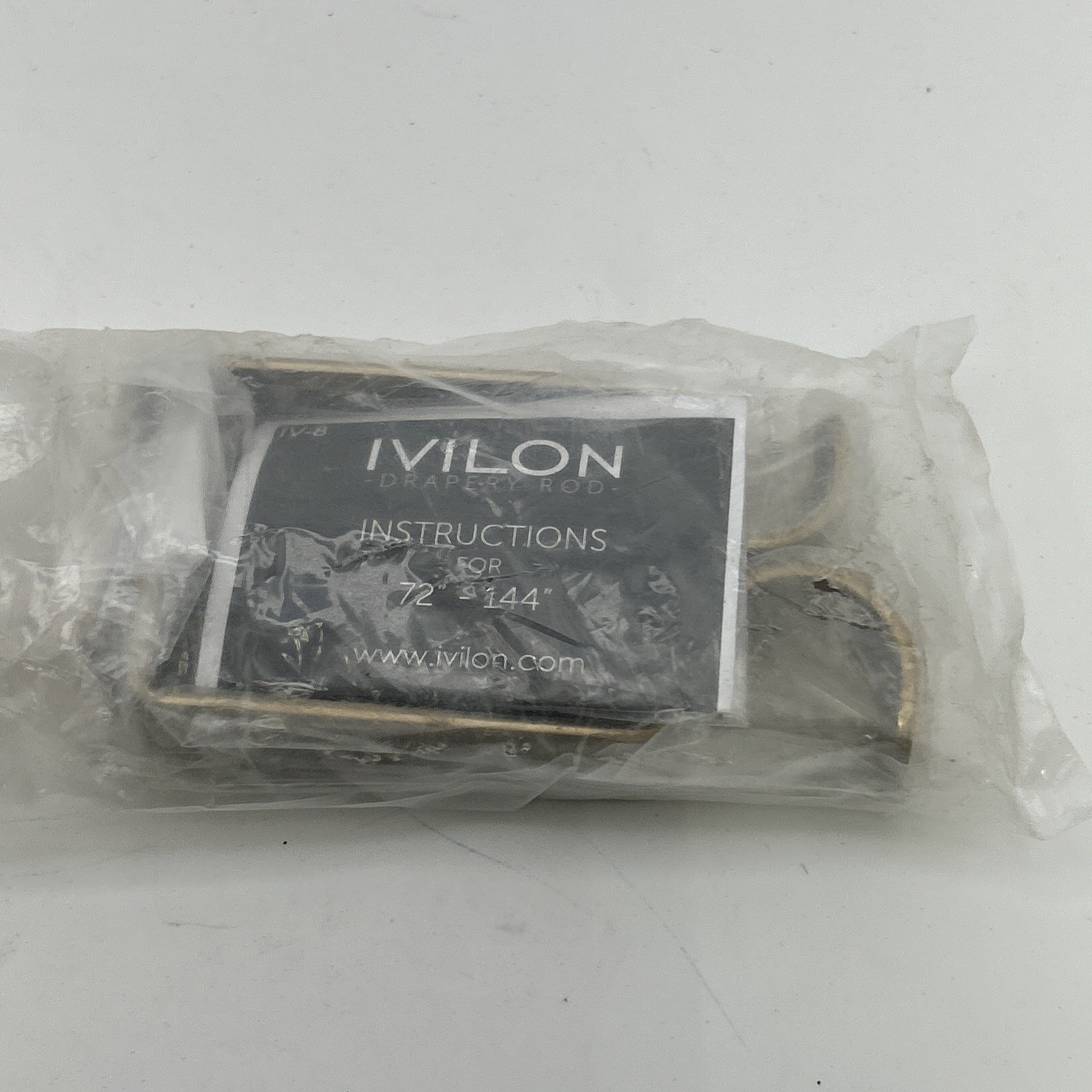 (2-Pk) Ivilon Adjustable Brackets Warm Gold for for 1/2 or 5/8 Curtain Rods IV-6