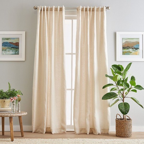 95″x50″ Peri Home 2pk 100% Linen 84″ Back Tab Lined Curtain Panel