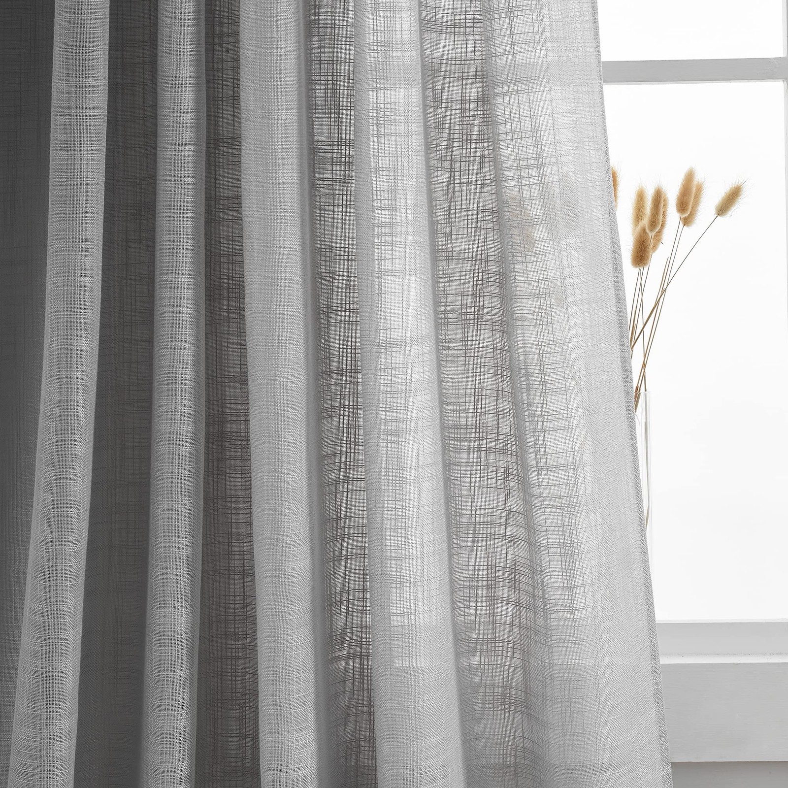 Sheer Curtains Tab Top Light Filtering Elegant Curtains & Drapes for Bedroom …