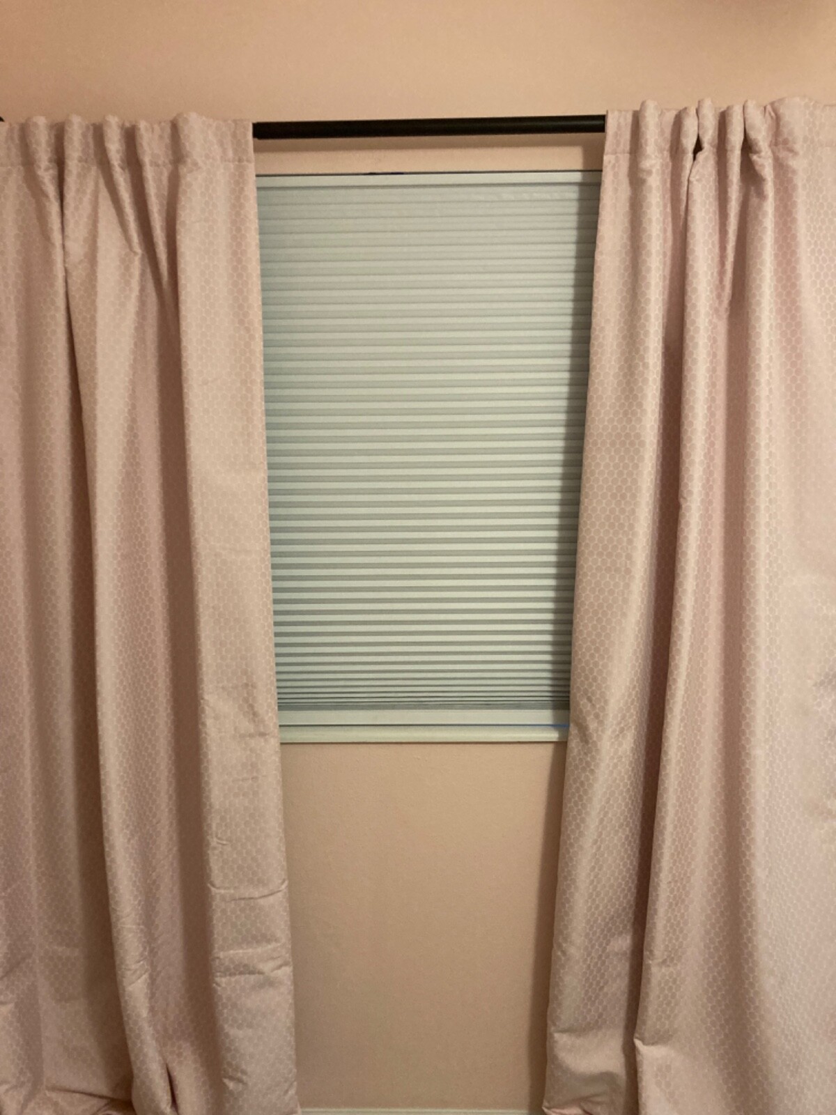 Pottery Barn Kids Pink and White Blackout Drapes