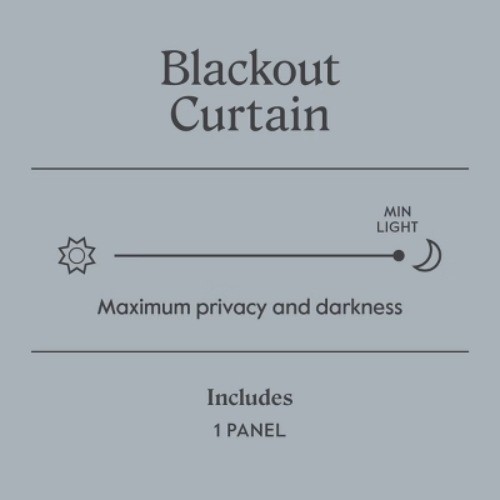 Blackout Henna Window Curtain Panel Black – Threshold™