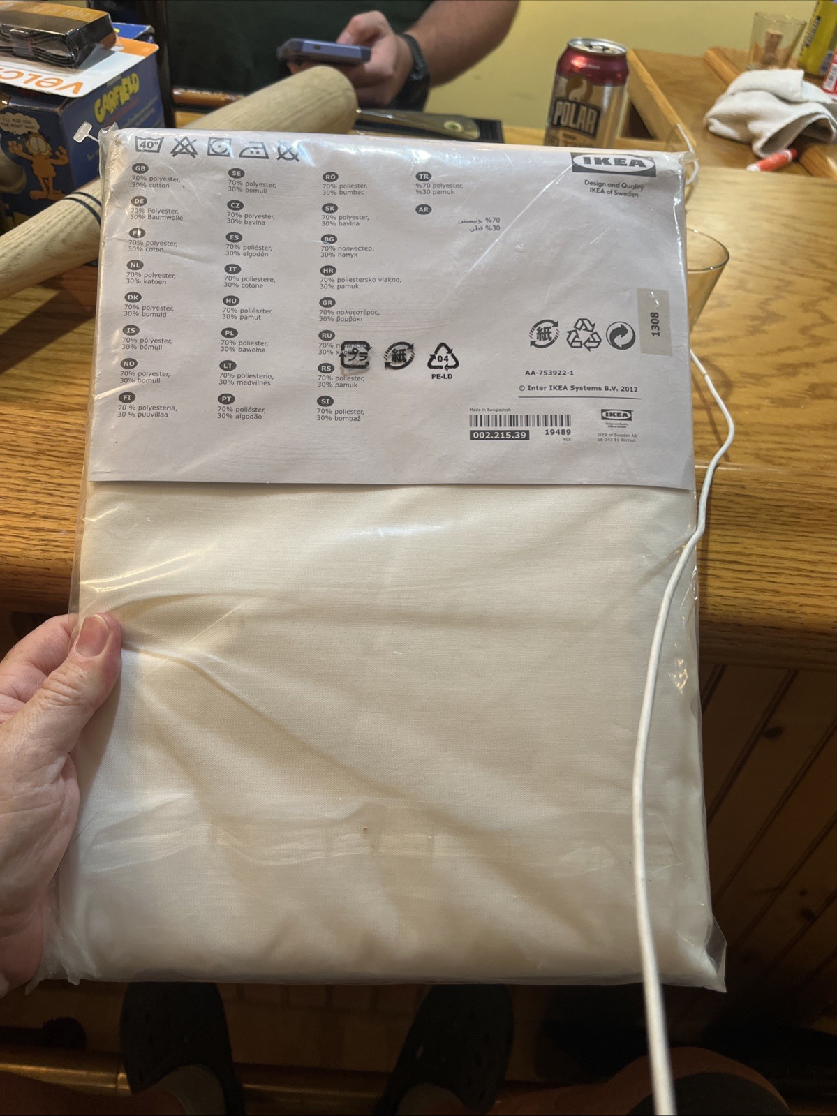 Ikea VIVAN White Curtain Panel NEW 57 x 98.5″ New Sealed