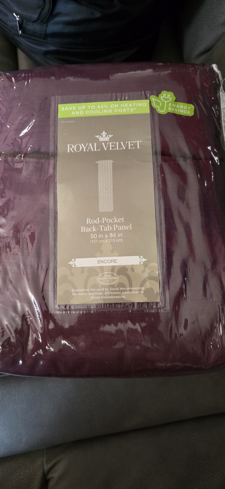 JCP HOME 50″ X 84″ PLAZA EMBROIDERY DRAPES GROMET BLACKOUT PANEL RED NEW (1)