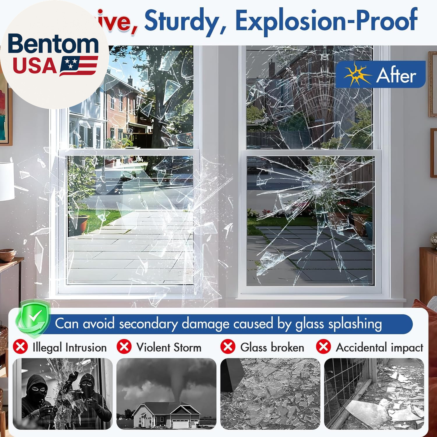 One Way Privacy Window Tint for Home, Daytime Reflective Mirror Glass Film See O