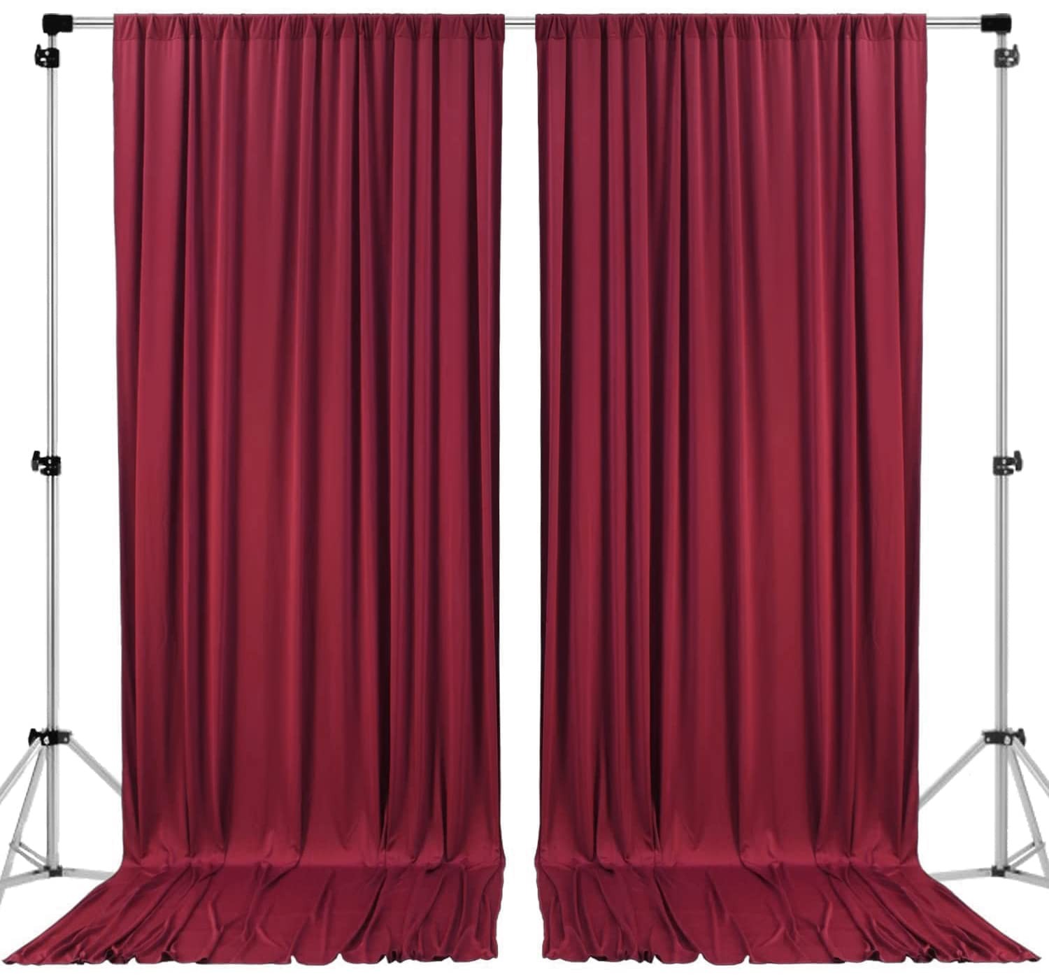 AK TRADING CO. 10 feet x 10 feet Polyester Backdrop Drapes Curtains Panels with