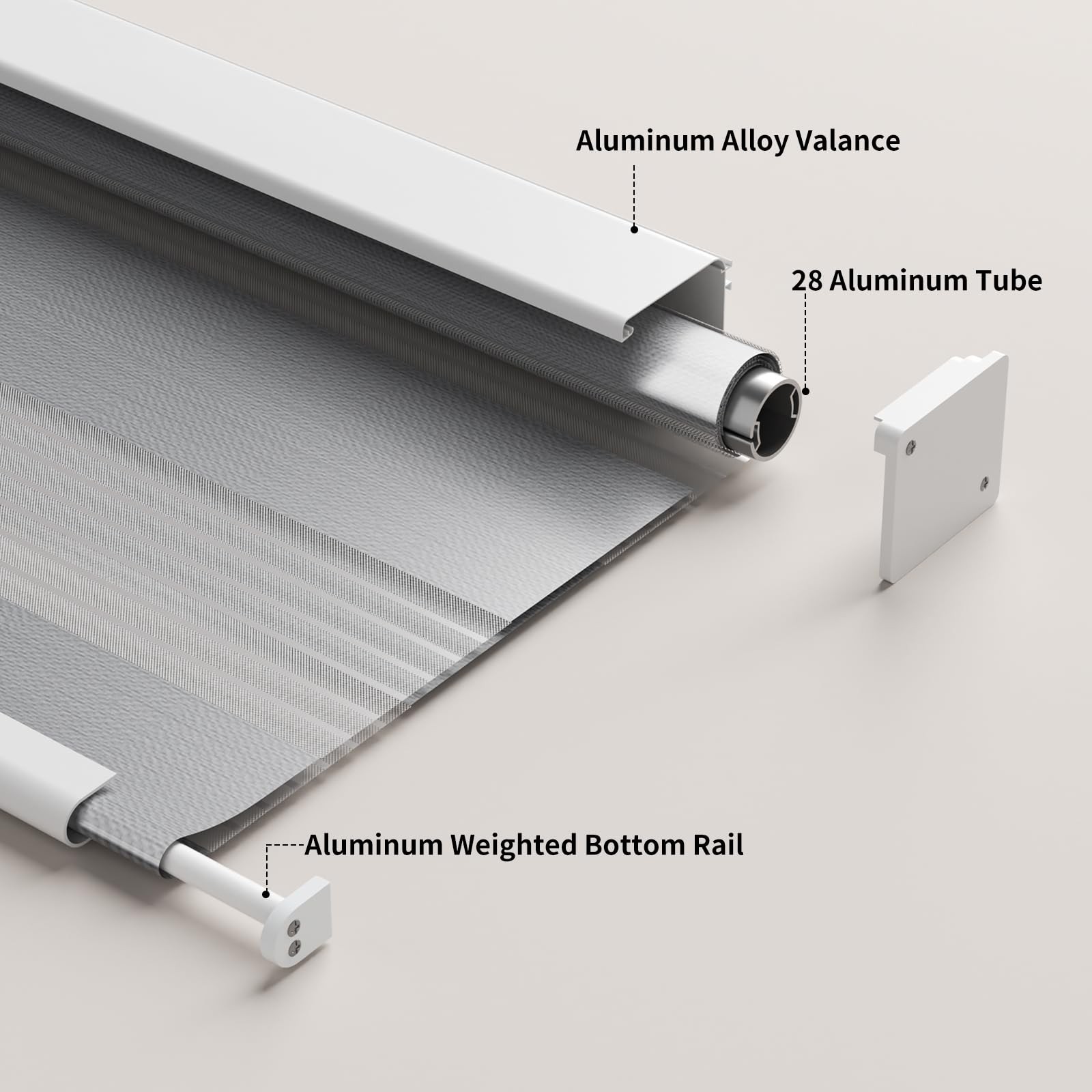 Astomi Cordless Zebra Blinds Roller Shades 35 W X 72 H Silver Striped Sheer