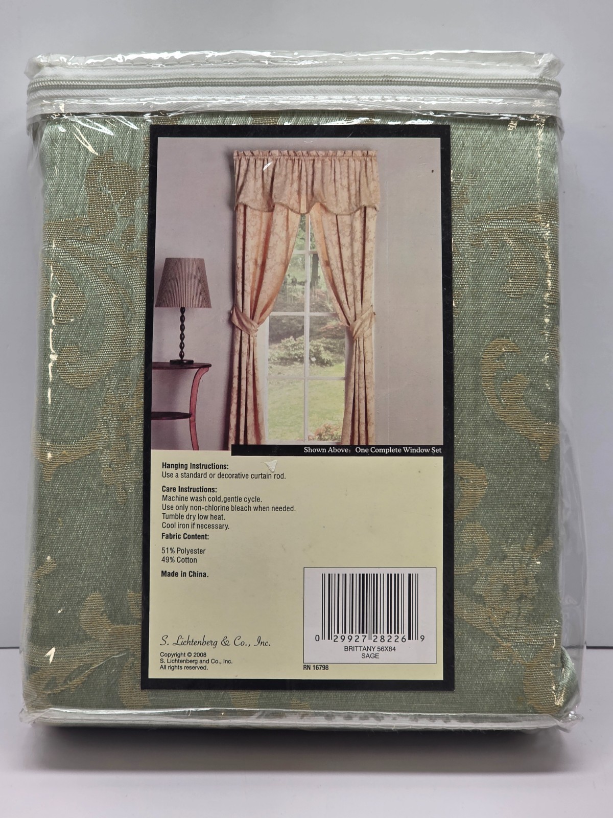 Lichtenberg Brittany Complete Sage Window Set 56×84″ Vintage