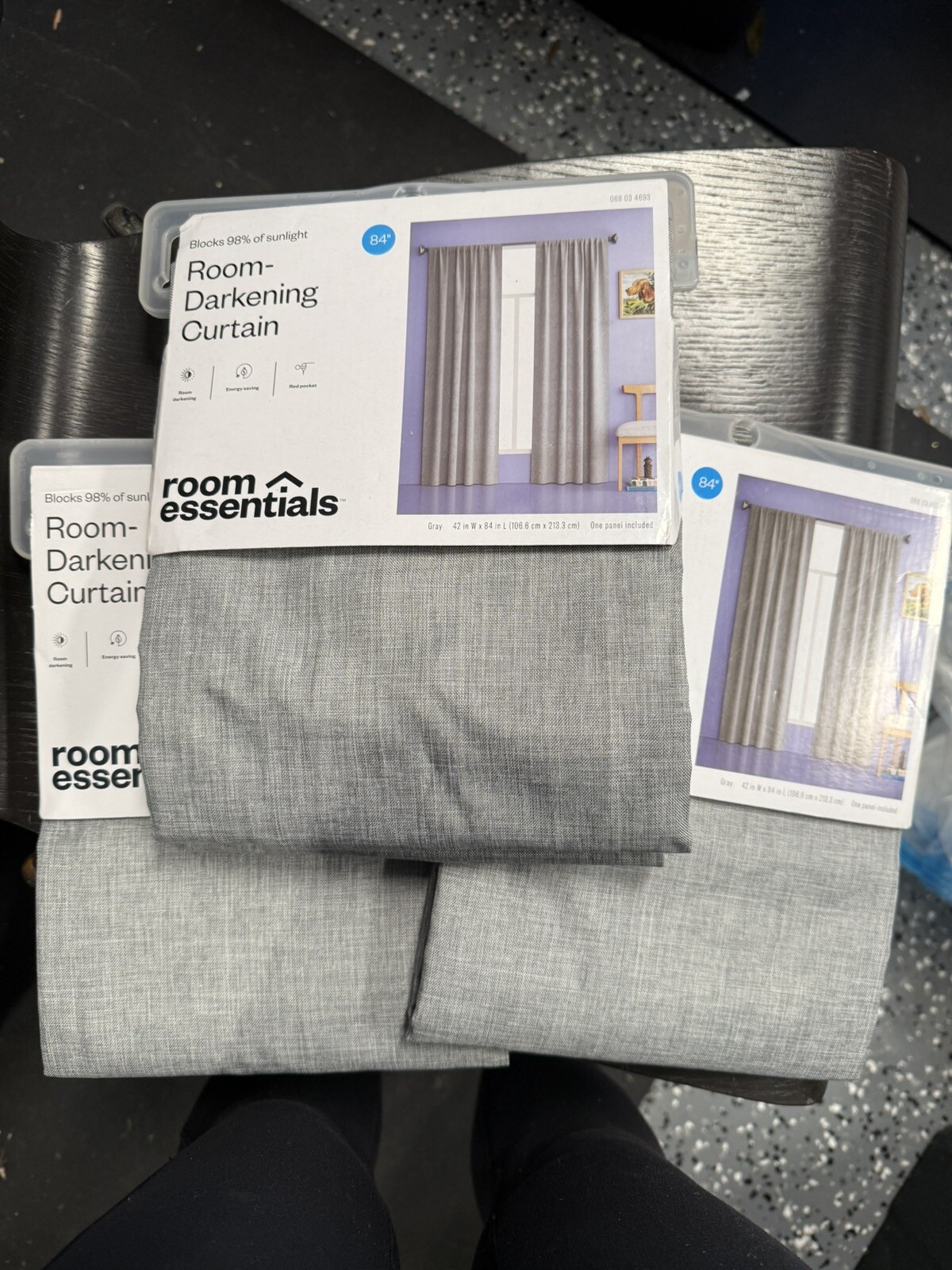 Room Essentials Room Darkening Curtain 84in X 42in In Original Packaging (grey)