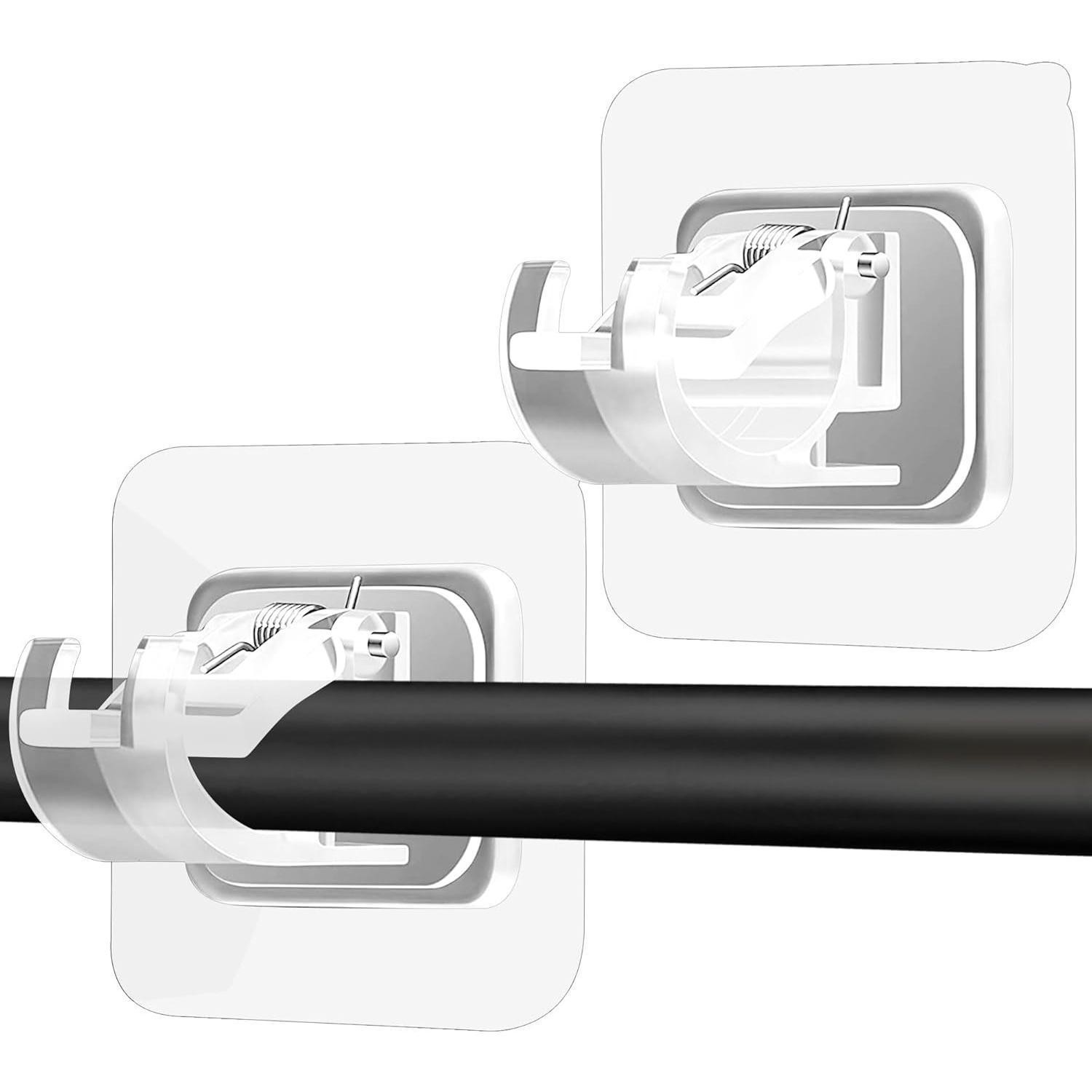 [Curtain Rod Bracket No Drilling] Self Adhesive Curtain Rod Brackets, Adjustable