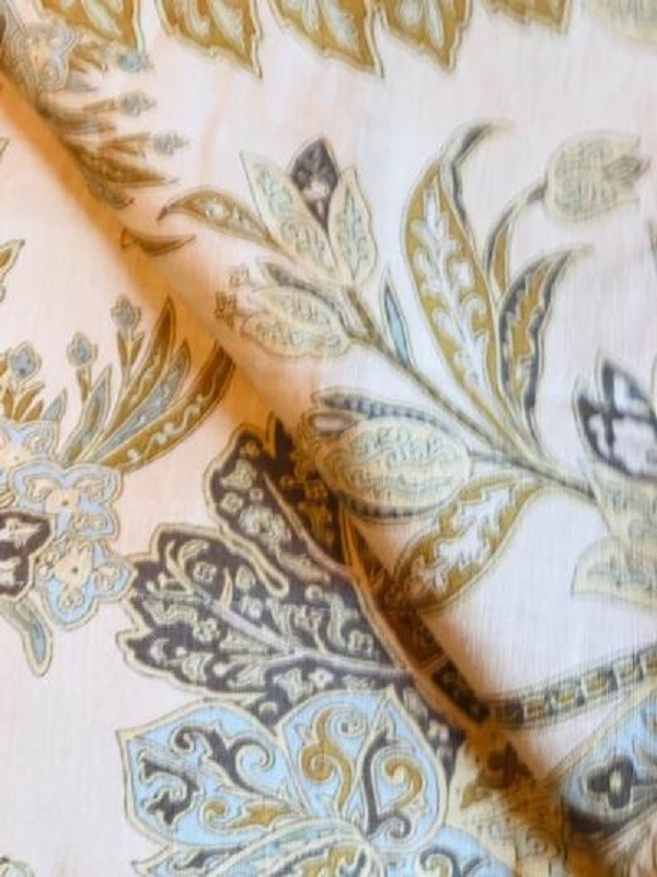 Pottery Barn Lynn Palampore Floral Drapes Set 2 Neutral 50x 84 Curtains Rare🦩