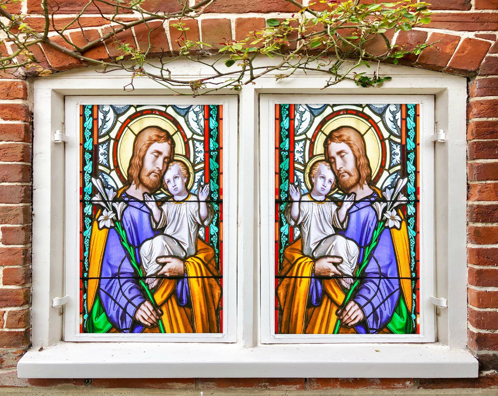 3D Angel Baby ZHUA284 Window Film Print Sticker Cling Stained Glass UV