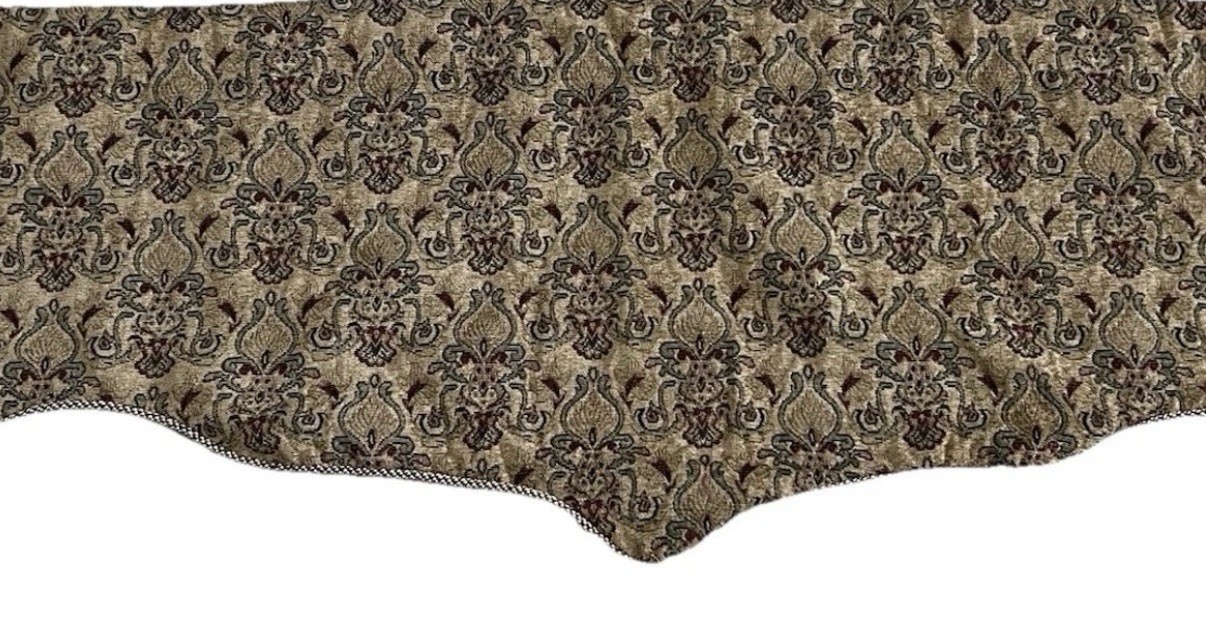 4 Springs Global Luxury Window Teardrop Valances Tapestry Damask Tassels 50″ W