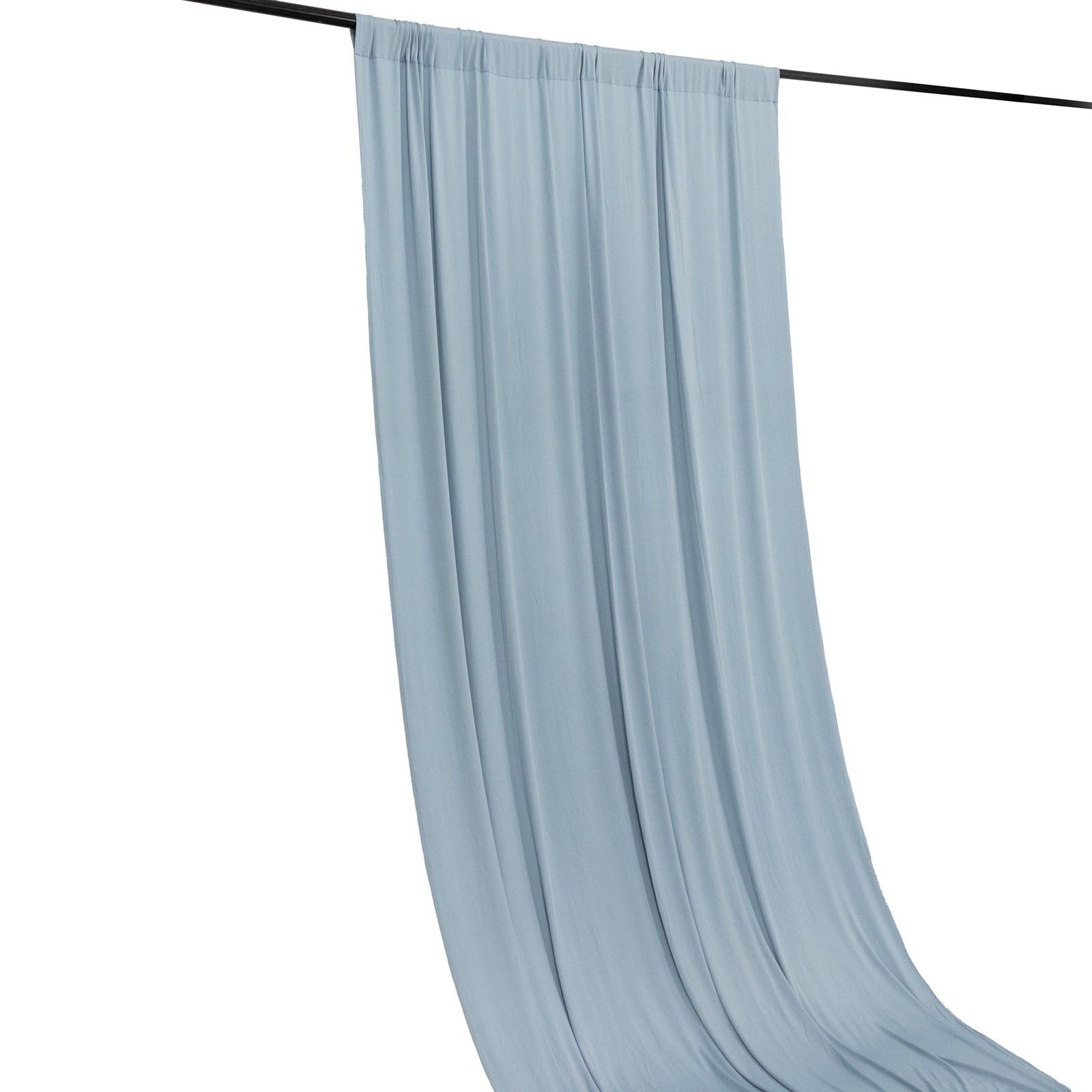 18 ft DUSTY BLUE 4-Way Stretch Spandex Divider Backdrop Curtain Party Wedding