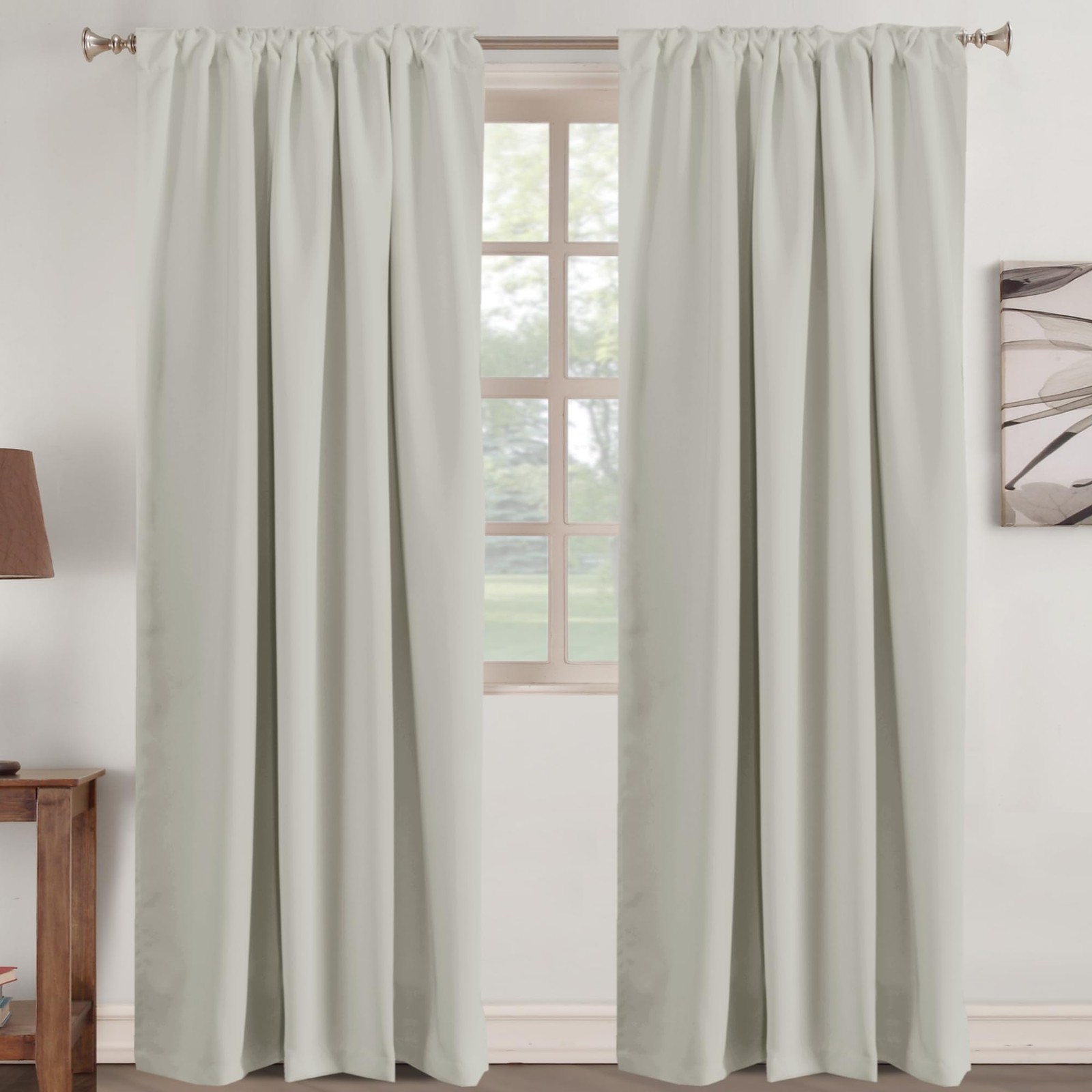 Turquoize Window Curtains Insulated Thermal 52 Inch Wide By 84 Inch Long Back