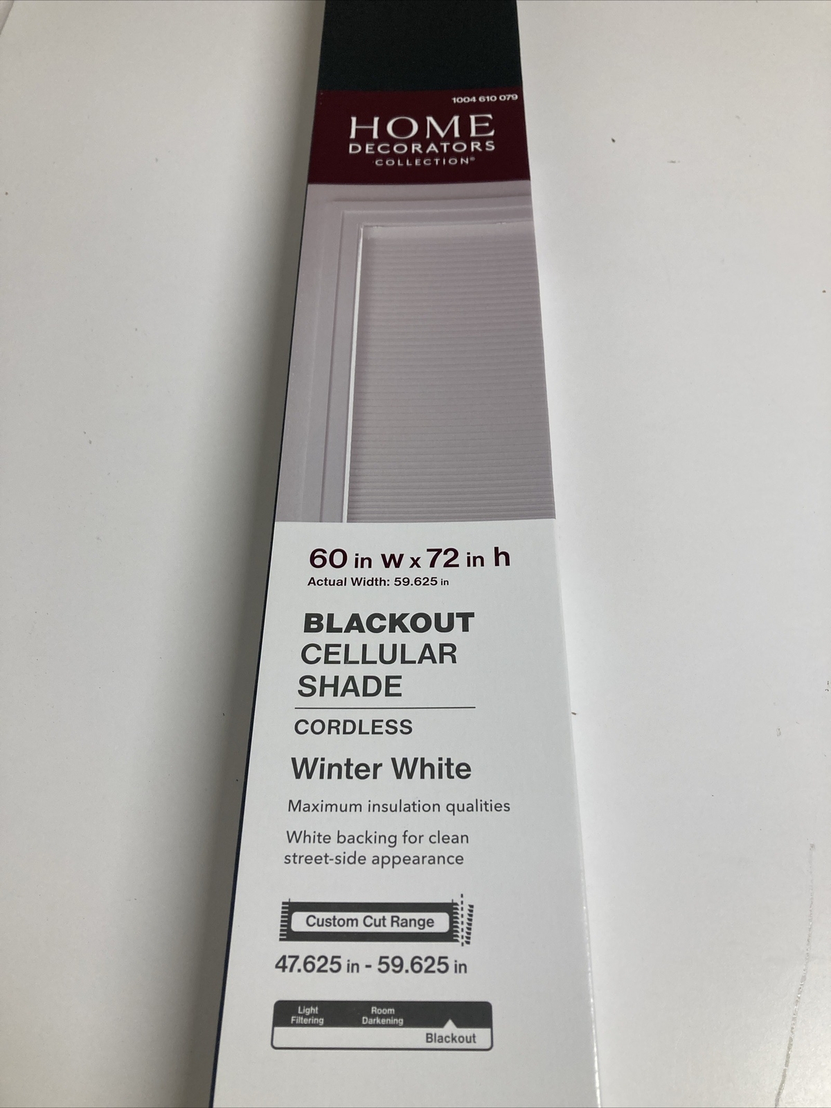 New HDC Blackout Cellular Shade Cordless Winter White 60 in W x 78 in H