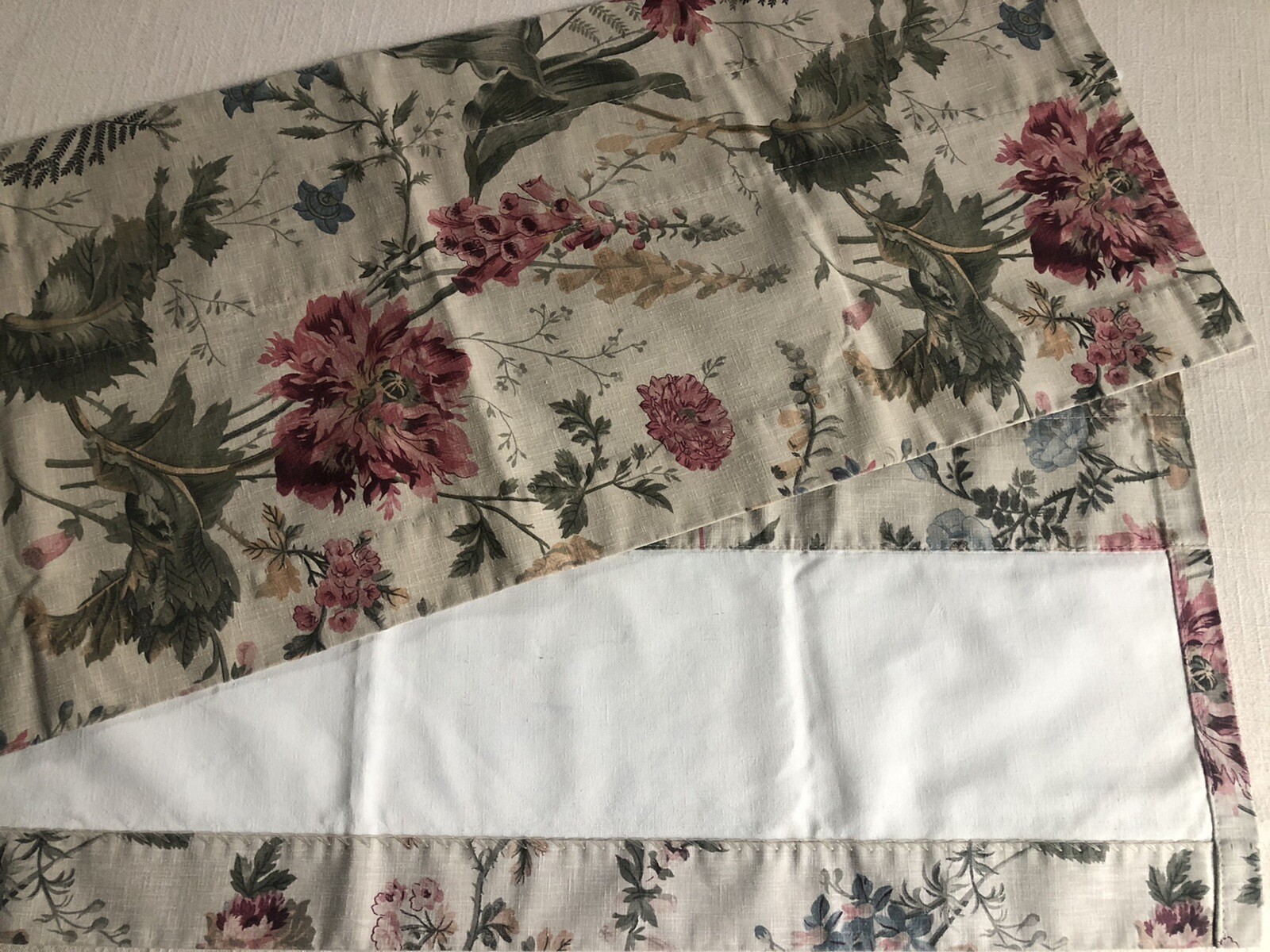 COUNTRY CURTAINS Floral VALANCE 71” X 13.5” Tan Green Blue Pink Yellow