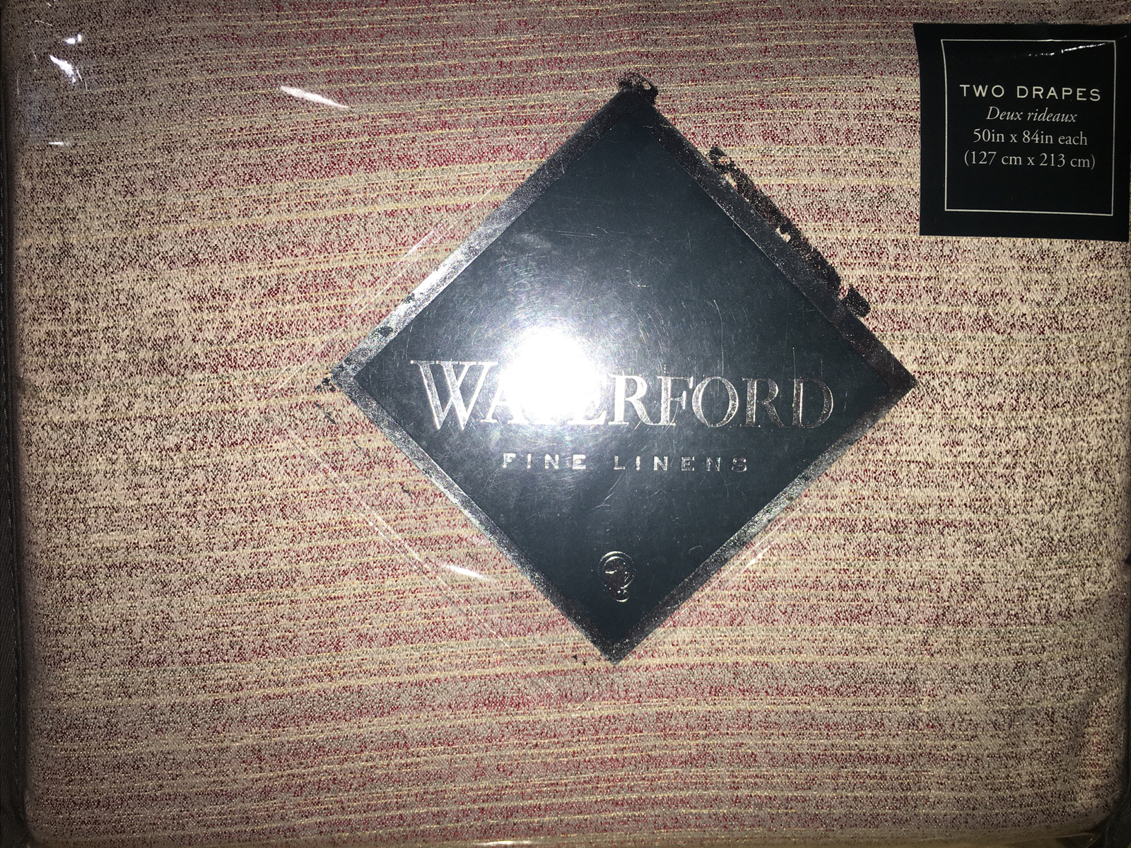 WATERFORD DANEHILL WINDOW DRESSING 5pc DRAPES VALANCE RED NIP BEAUTIFUL