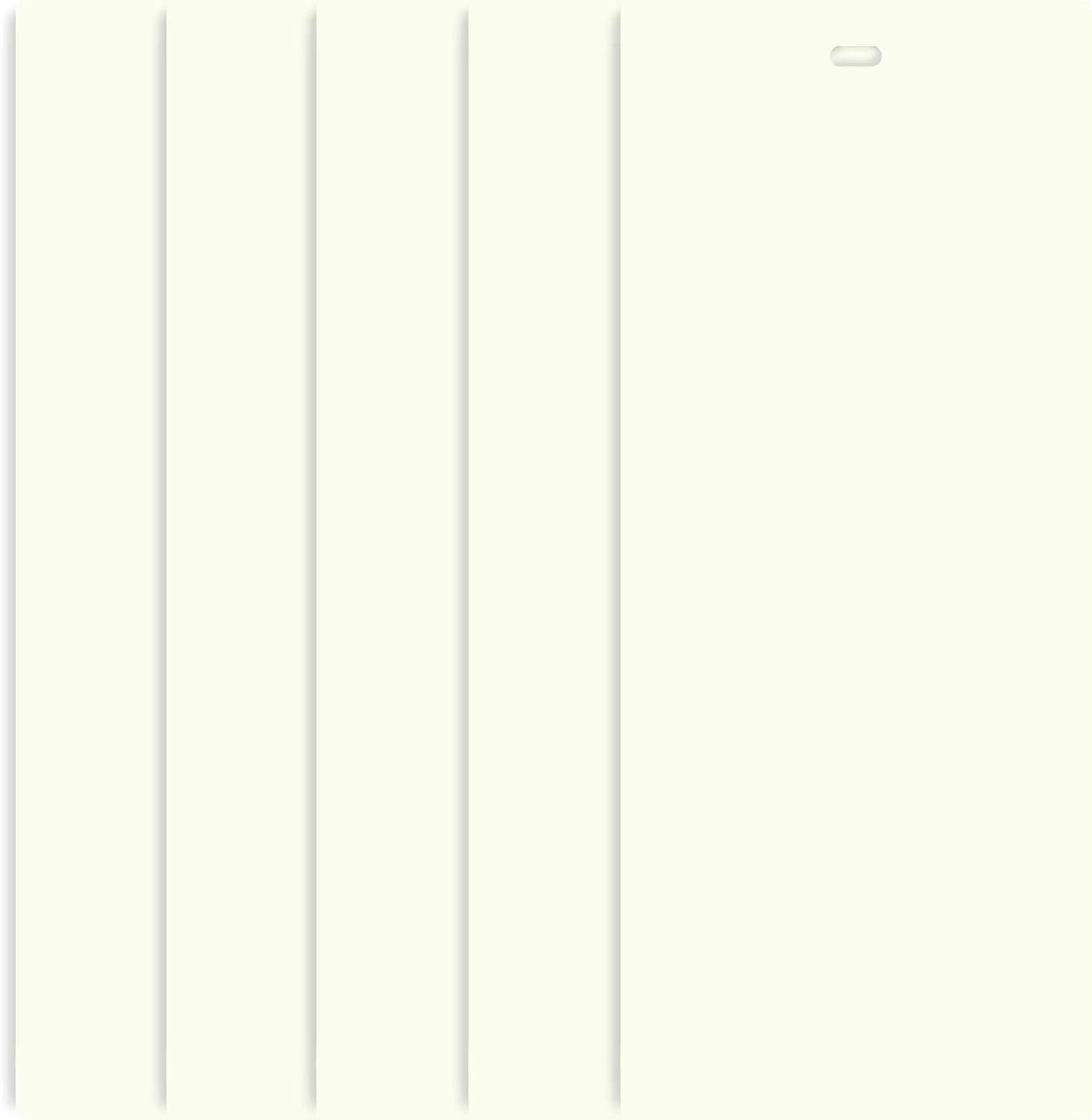 PVC Vertical Blind Replacement Slats Curved Smooth White 82.5 x 3.5 10-Pack