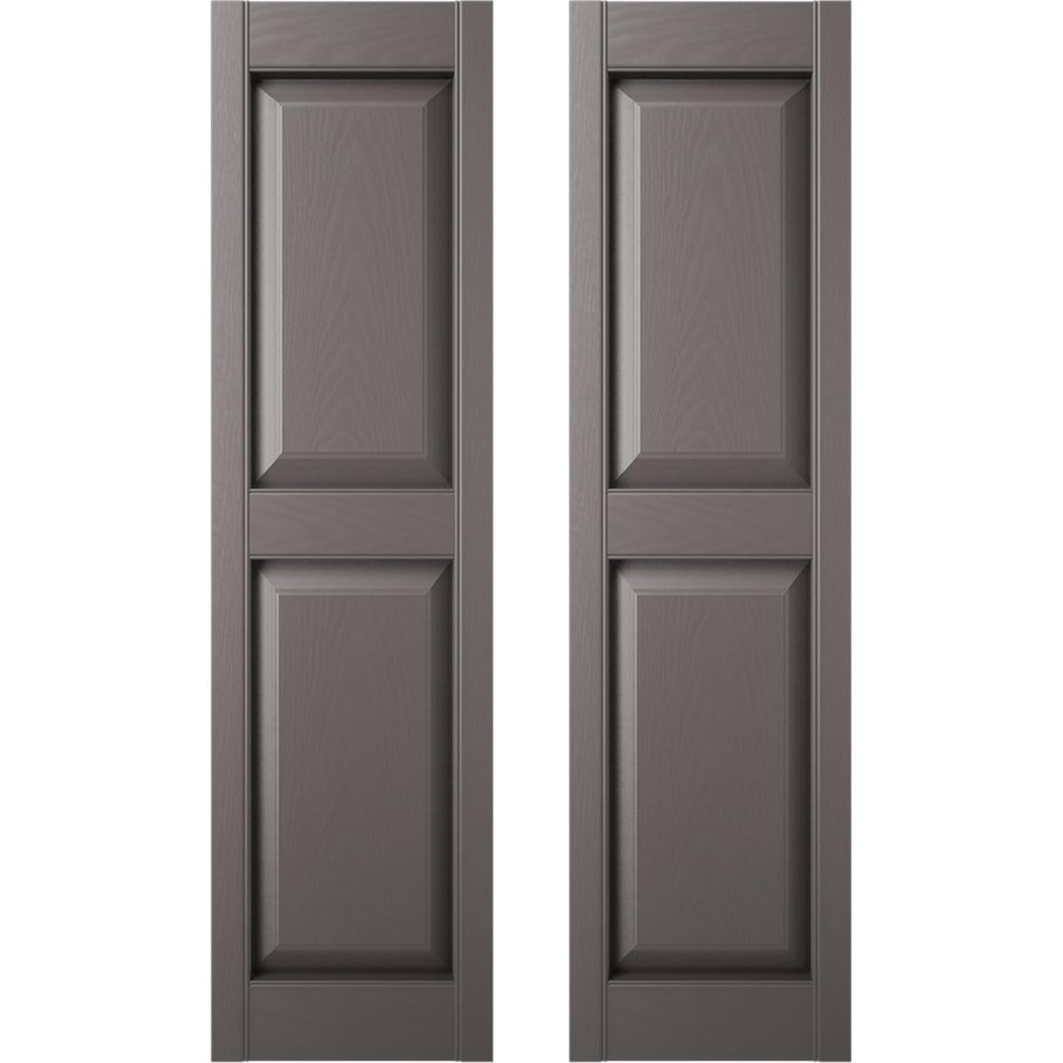 Builders Edge 14.5 in. W x 60 in. H, Custom Two Equal Panels, Raised Panel Sh…