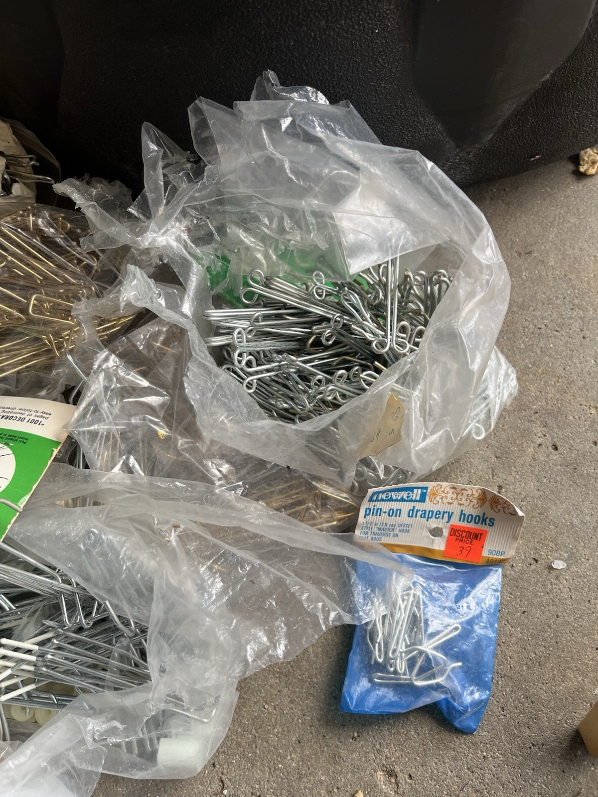 Over 10lbs Of Drapery Hooks, Various Sizes And Types. Some Gold Some Silver