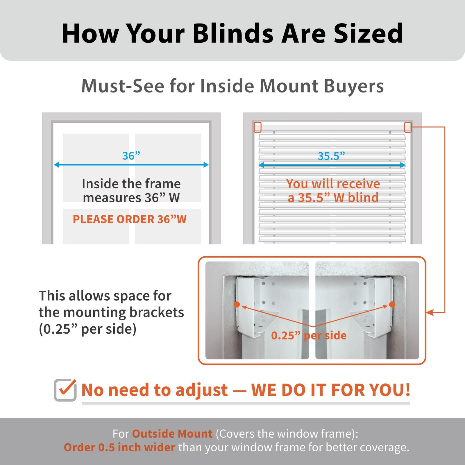 Cordless 2″ Signature Faux Wood Blind, 41″ W x 48″ H, Bark Brown