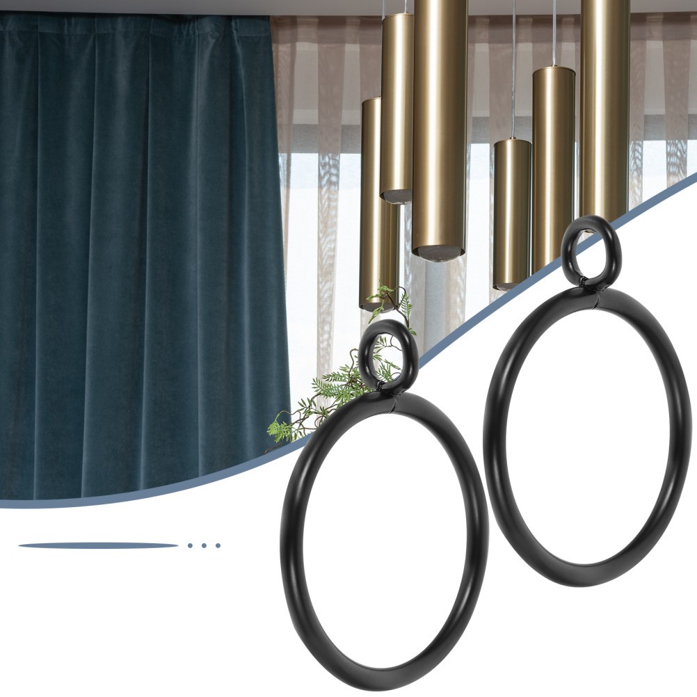 40 Pcs Curtain Fixing Ring Drapery Rings with Eyelets Rod for Drapes