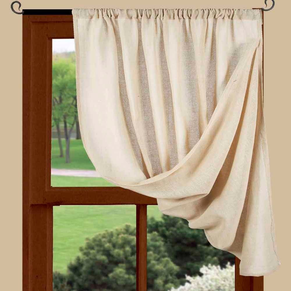 New Primitive Farmhouse PLAIN SIMPLE CREAM PANEL Curtain 45″L