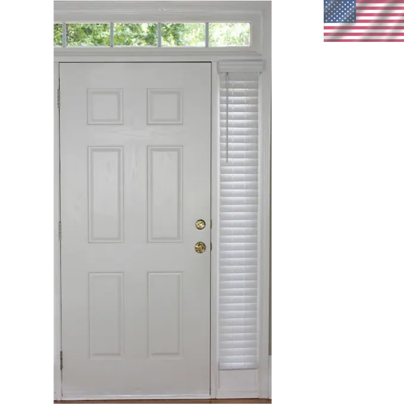 Faux Wood Room Darkening Blinds 2-In Cordless White 8.5×72-In for Bedroom