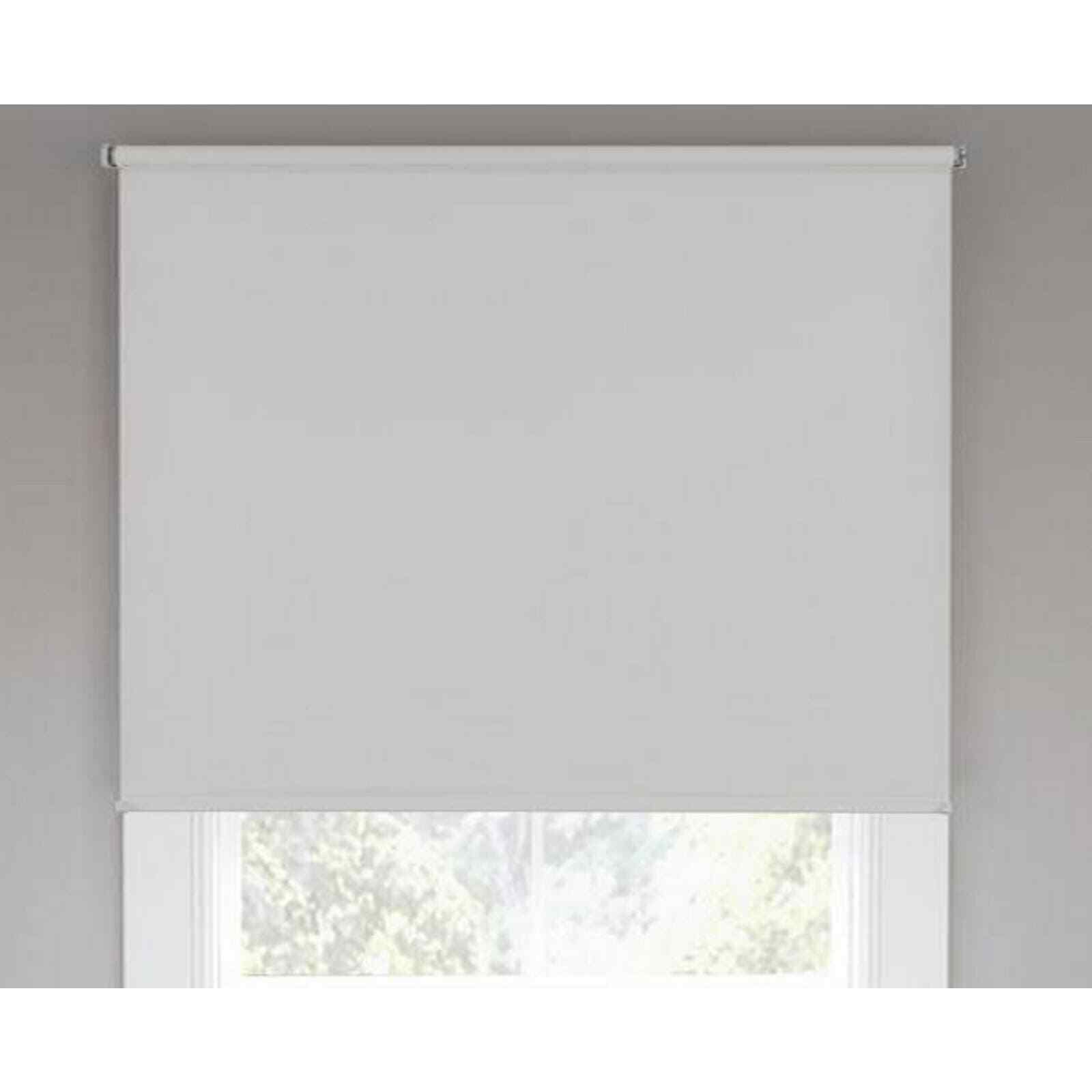 White Cordless Blackout Vinyl Roller Shade 55.25 in. W x 78 in. L +Free Shipping