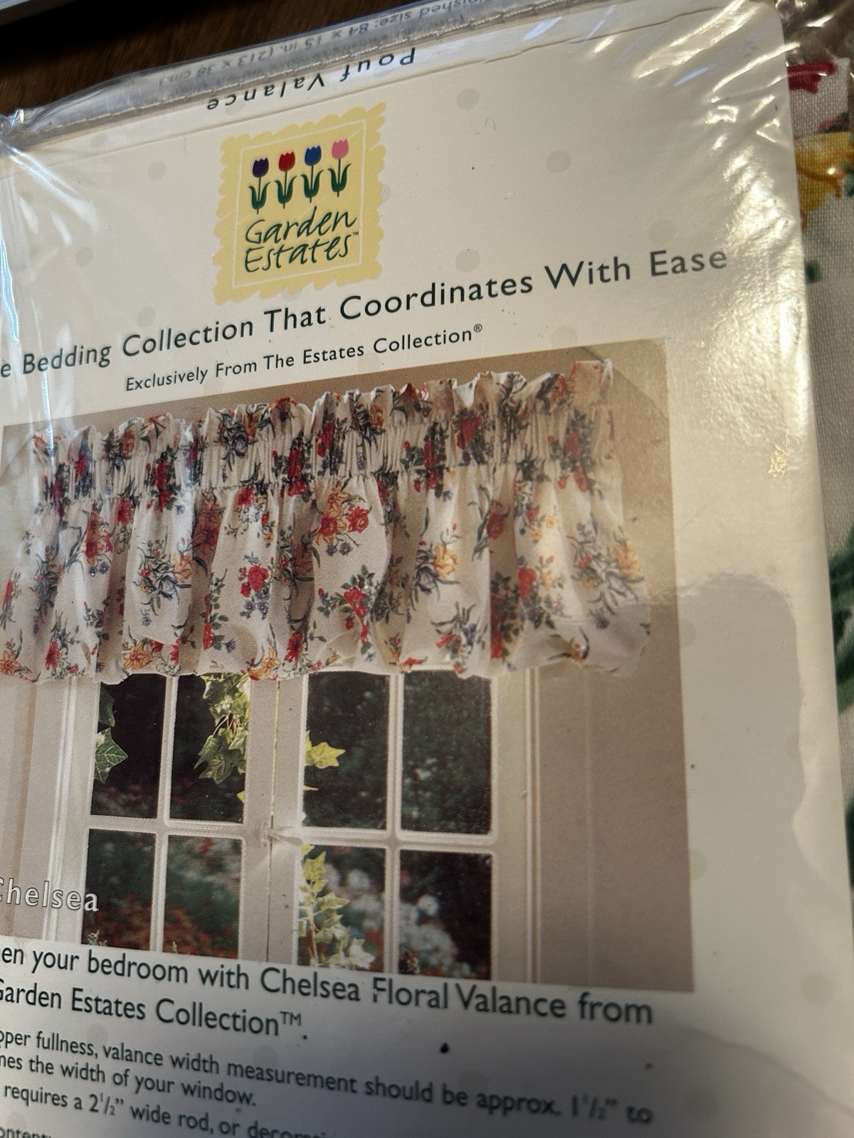 VTG Chelsea Floral Valance Window Curtain NEW 84 X 15 Garden Estates USA 1995