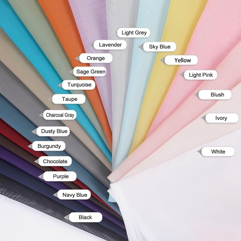 Sheer Voile Curtains Light Filtering Drapes Panels Easy Install Privacy Decor