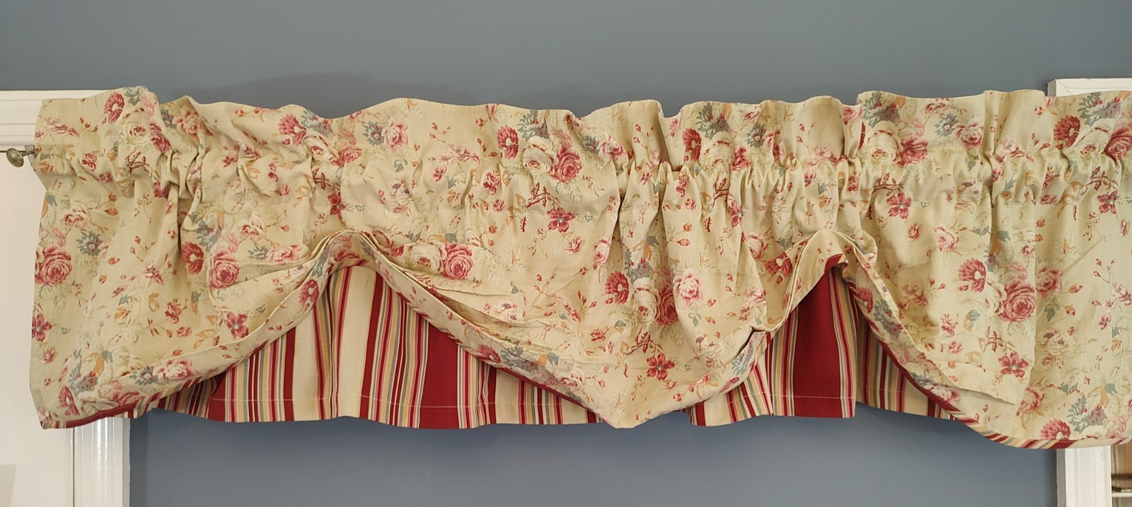 Waverly Classics Valance Spring Bling Modern Farmhouse Floral in Reds 76×16