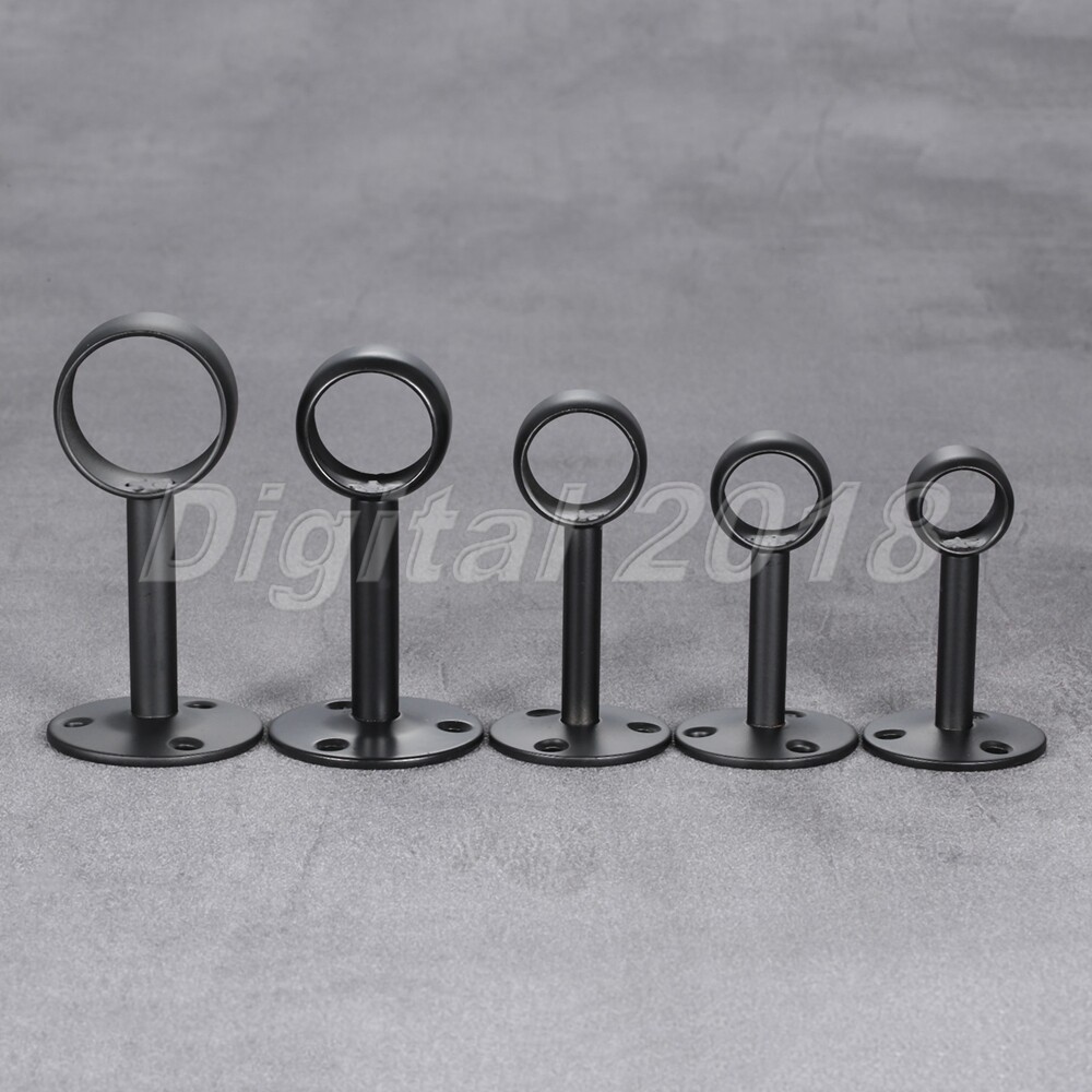 2X Flange Rod Holder W/ Screw Curtain Rod Ceiling-Mount Bracket Support Hardware