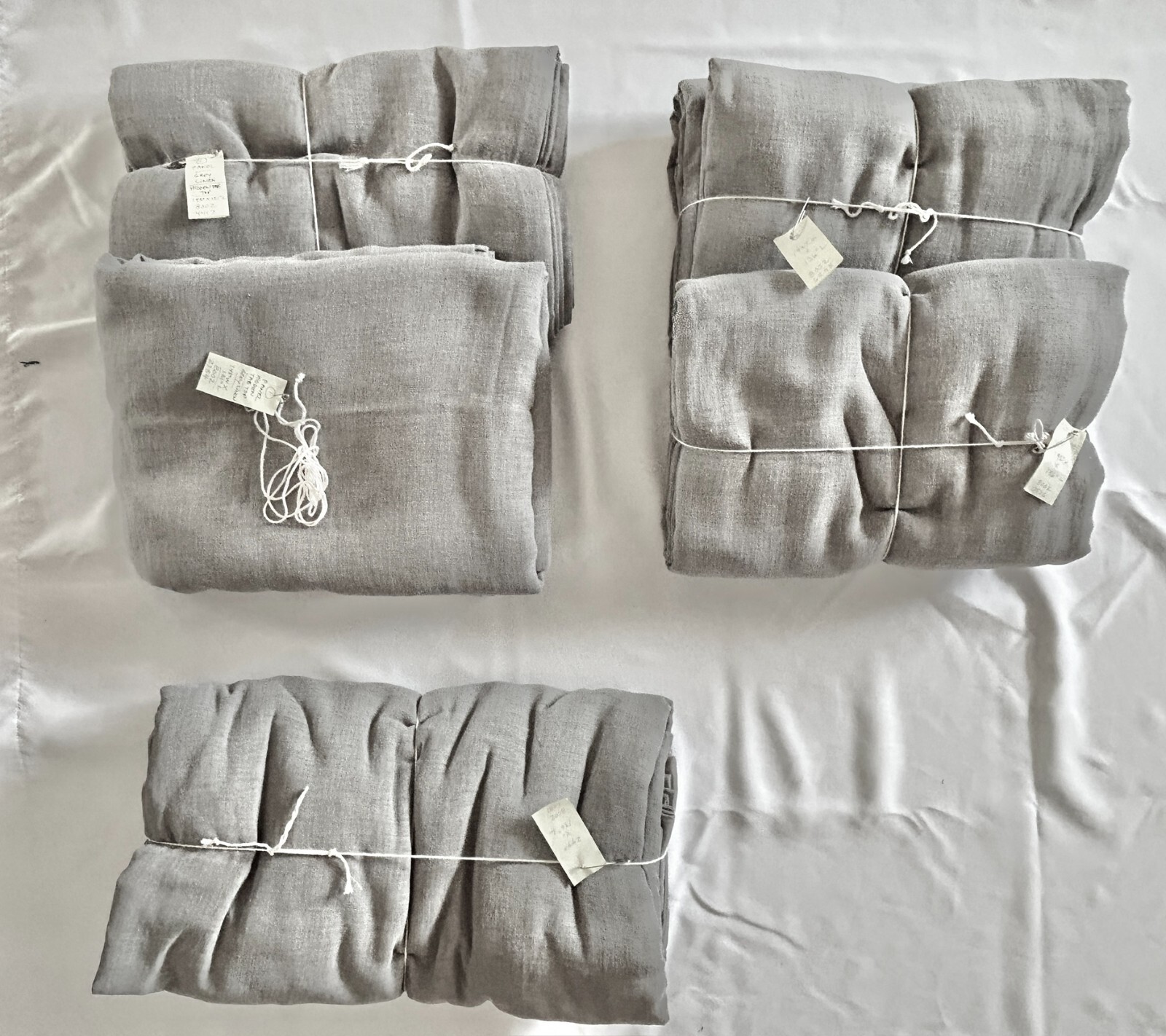 3 Sizes CUSTOM Sony Studios Grey LINEN Drapes XLONG & XWIDE Drape Drapery Panels