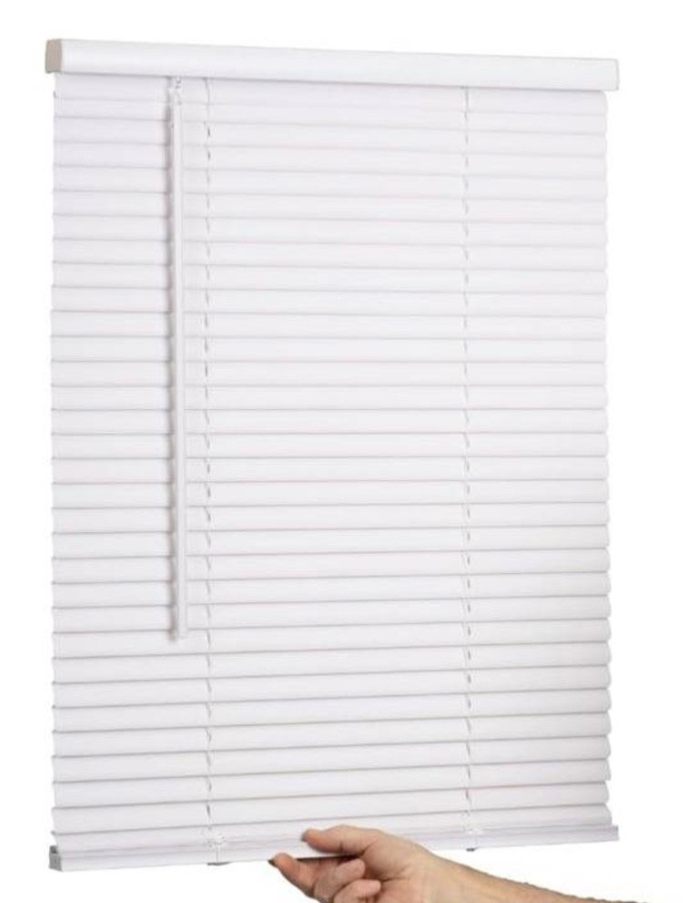 LOTUS & WINDOWARE Cordless Mini Blind, 1″ Vinyl Slats, 39″Wx36″L Light Filtering