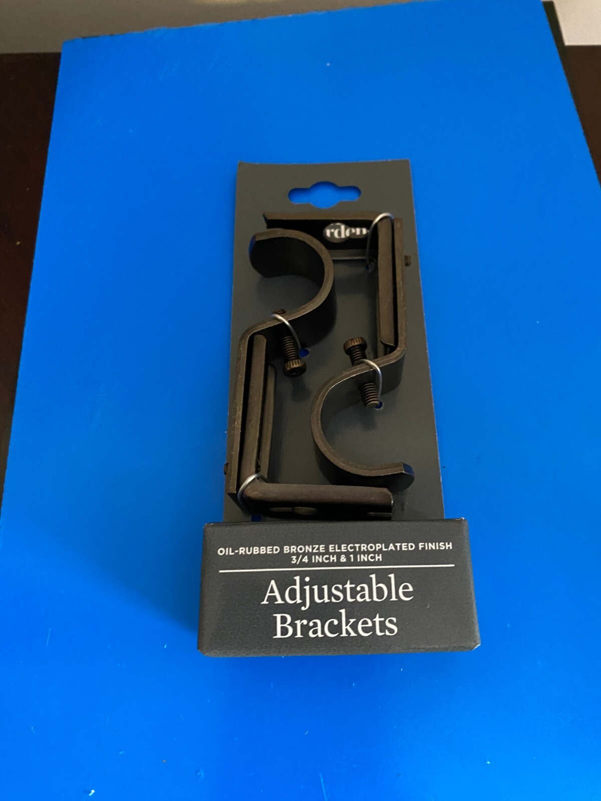 NEW 2 PK BETTER HOMES & GARDENS 3/4″ TO 1″ DIA. ADJUSTABLE CURTAIN ROD BRACKETS
