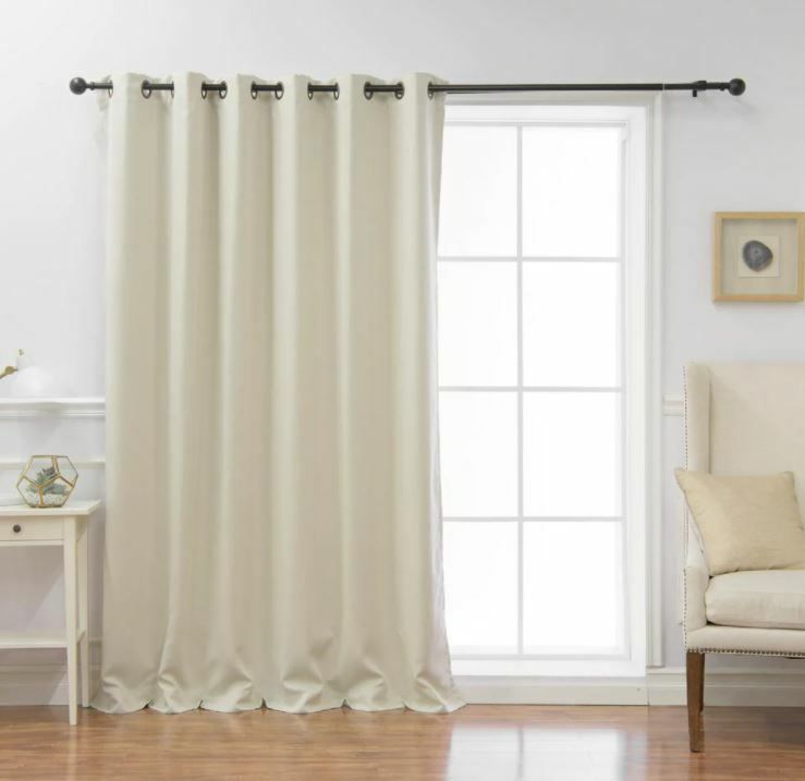 Best Home Fashion Ivory Grommet Blackout Curtain 80 in. W x 96 inch L