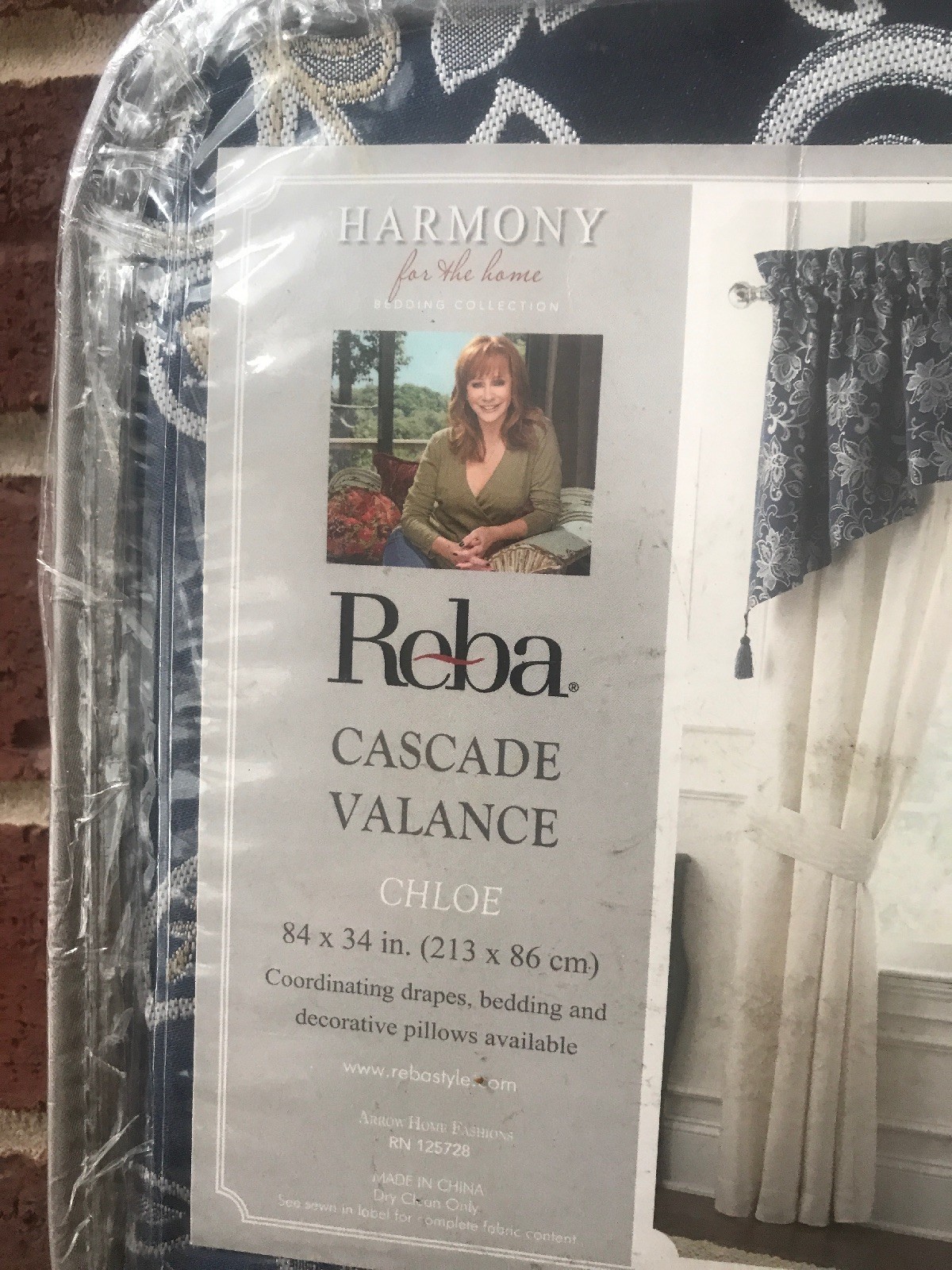 Reba Hampton Chloe One Cascade Valance 84′ X 34′ New