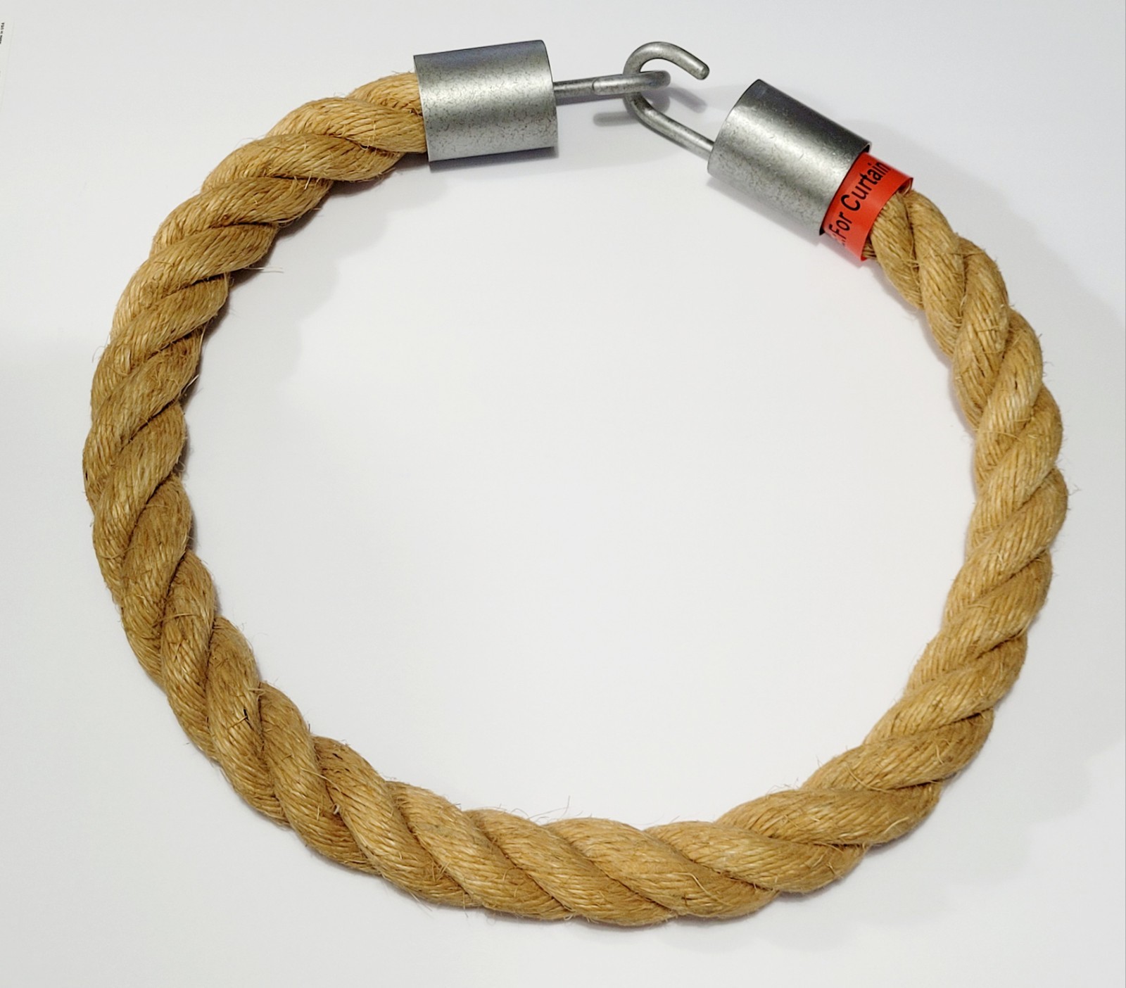 Restoration Hardware Dakota Rope Tieback 1.5 in Vintage Nickel Large 37 in Long