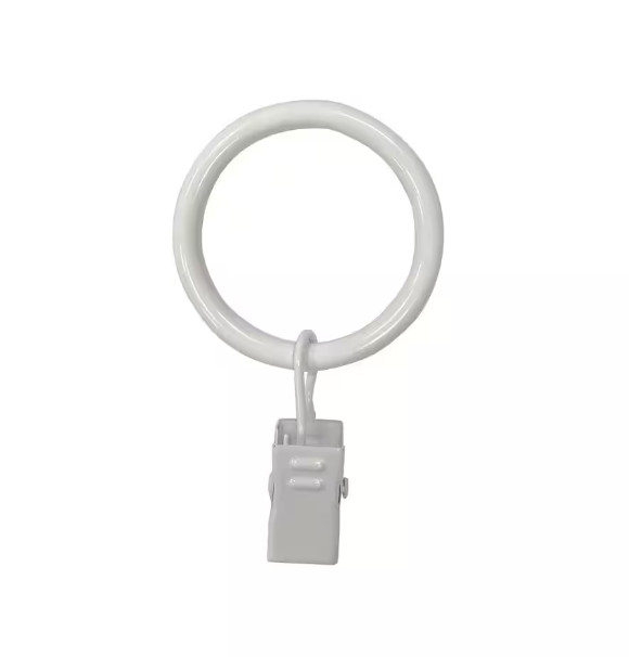 Home Decorators Collection 1-1/4 in. Clip Rings in White (7-Pack)