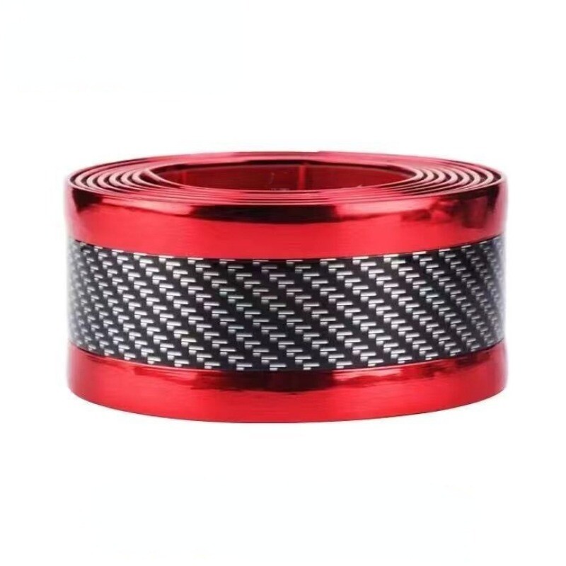 1m DIY Car Sticker Carbon Fiber Rubber Door Sill Protector Anti Scratch Strip