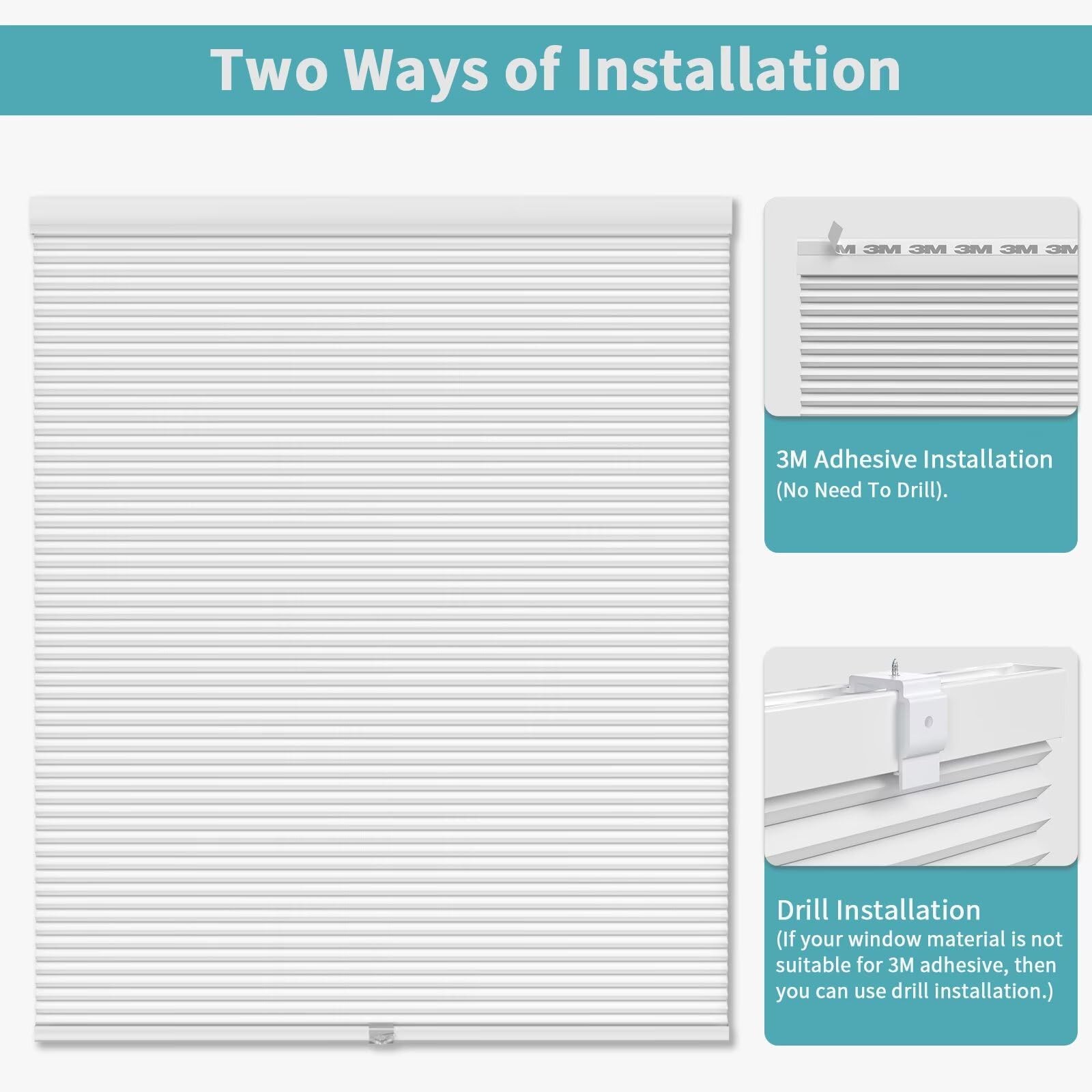 Myshade Cordless Cellular Window Shades No Tools No Drill Blackout Blinds For