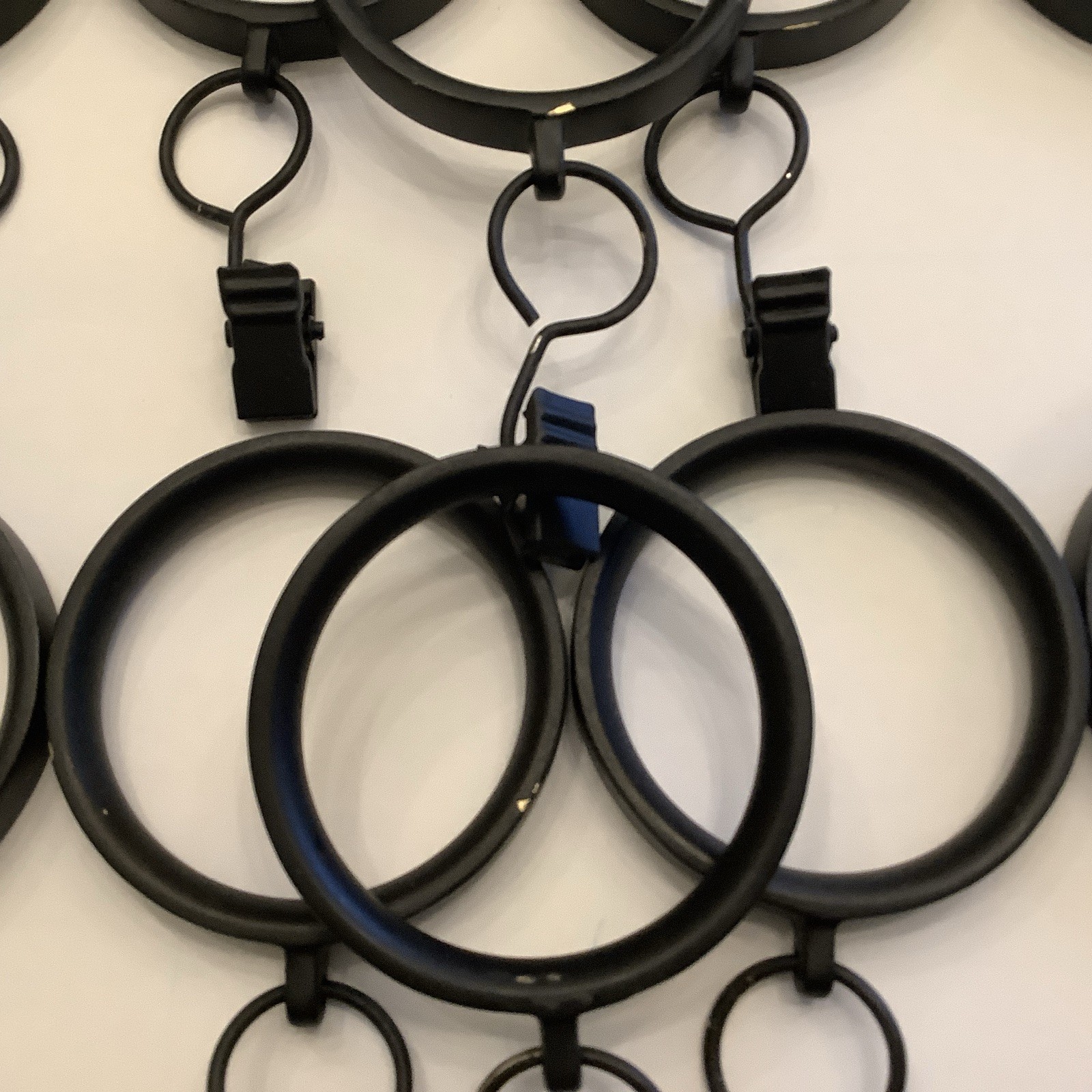 Restoration Hardware Easton Solid Brass Clip Drapery Rings (Set of 14) Large